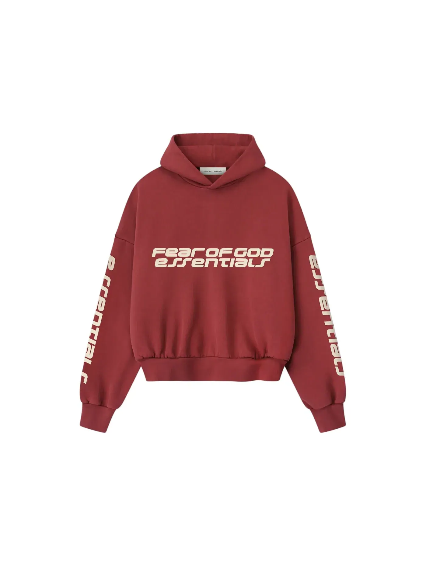 Мужская худи свободного кроя Fear of God Essentials — изображение 1 из 2, красный