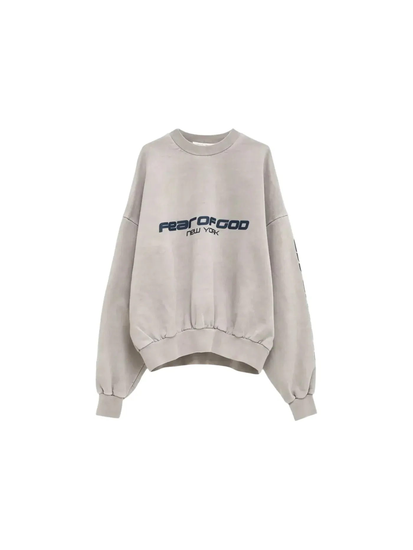 Мужской свитшот укороченный свободного кроя Sweatshirt Fear of God — изображение 1 из 1, серый