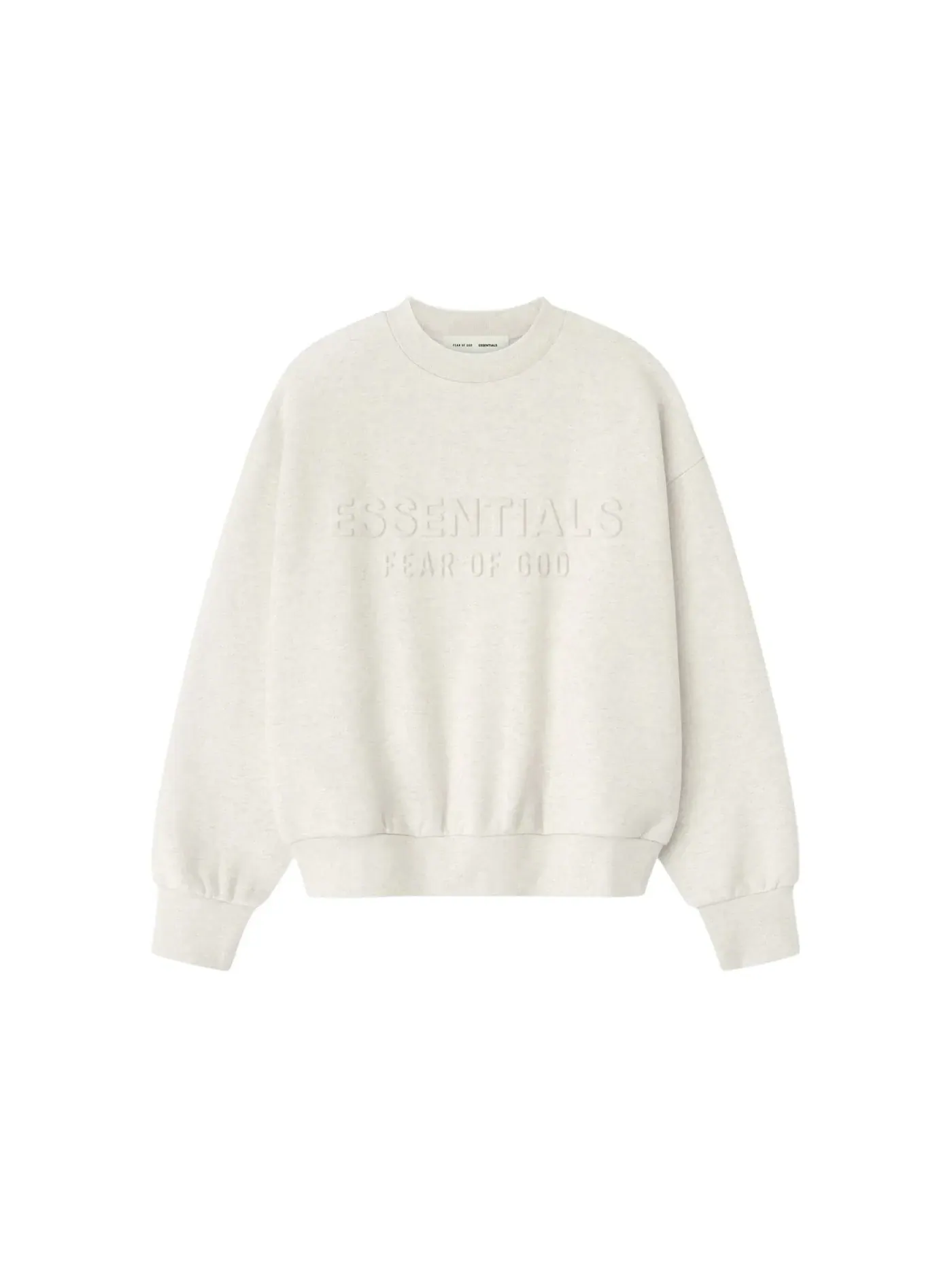 Мужской свитшот с тиснением Fear of God Essentials — изображение 1 из 2, овсяный