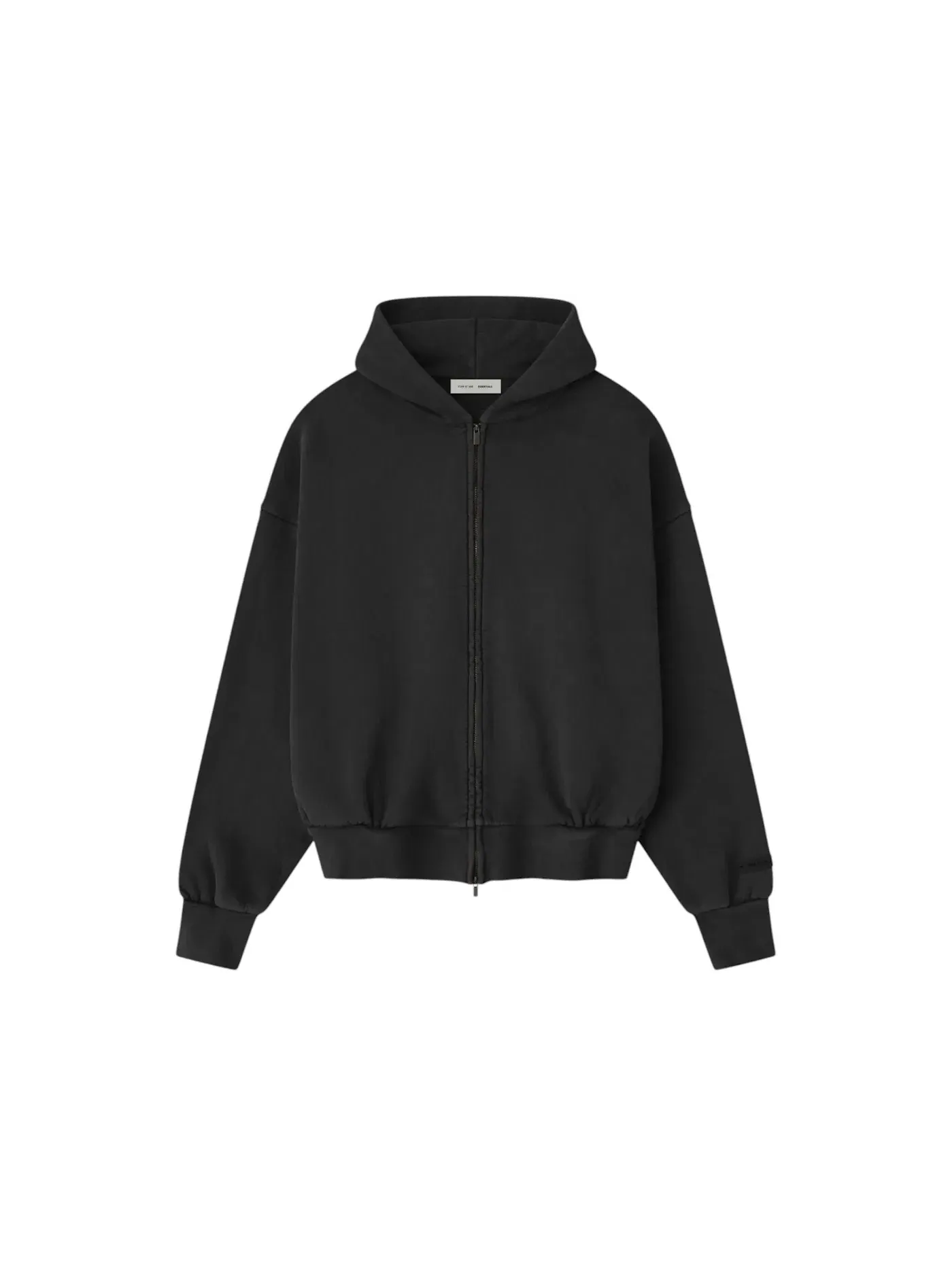 Мужская худи на молнии с вышивкой Classic Full Zip Hoodie Fear of God — изображение 1 из 2, винтажный черный