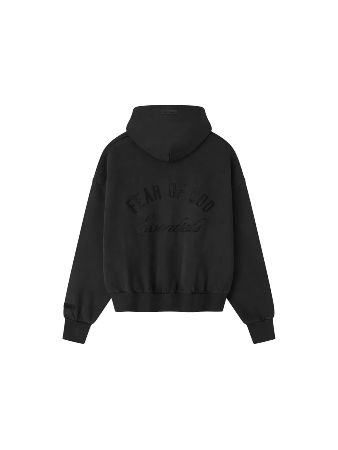 Мужская худи на молнии с вышивкой Classic Full Zip Hoodie Fear of God — изображение 2 из 2, винтажный черный