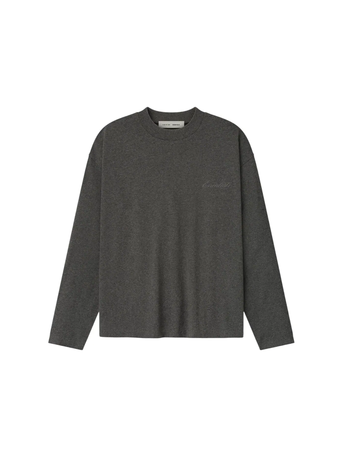 Мужская футболка с длинным рукавом Fear of God Essentials — изображение 1 из 2, темно-серый