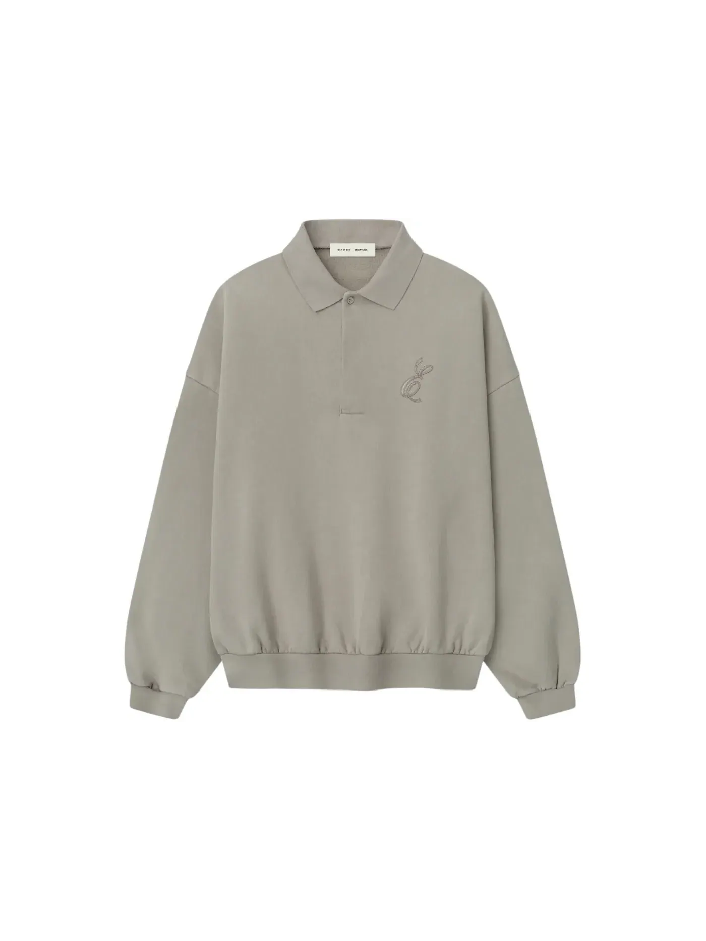 Мужской свитшот с вышивкой Essentials Classic Polo Fear of God — изображение 1 из 1, серый