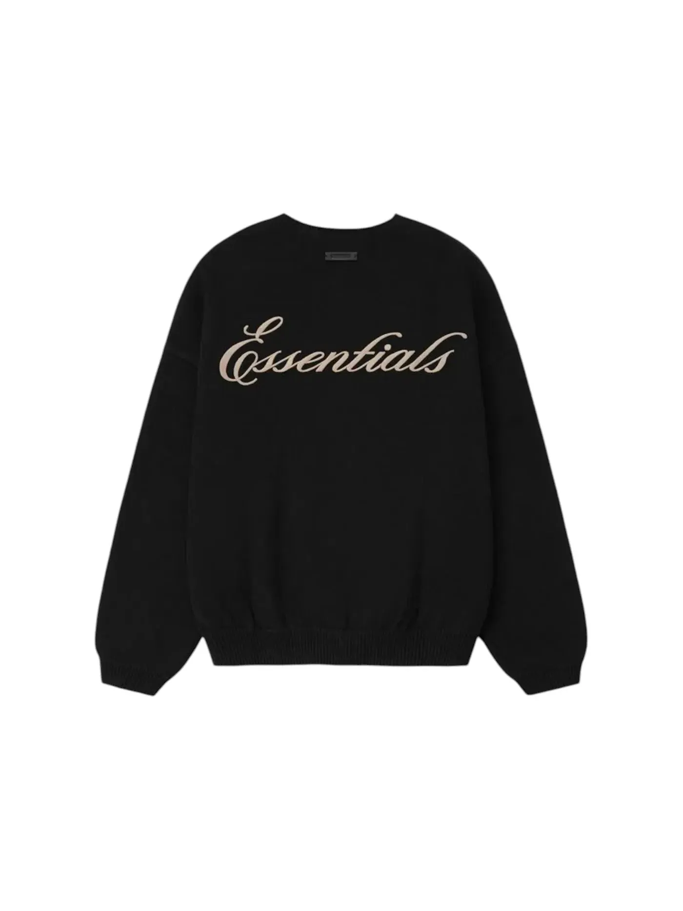 Мужской свитшот с вафельным узором Fear of God Essentials Sweater — изображение 2 из 2, винтажный черный