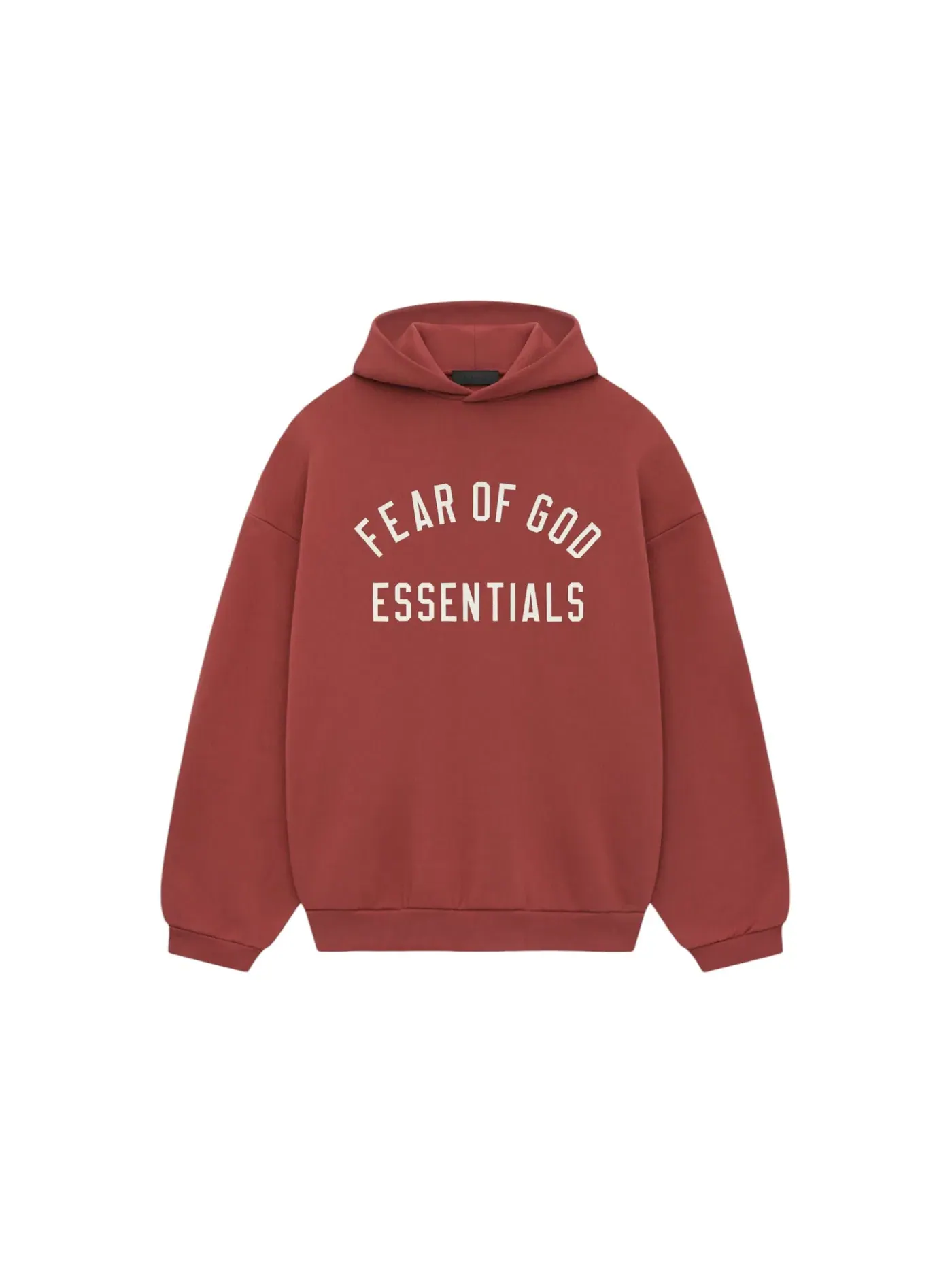 Мужская худи из флиса с длинным рукавом Fear of God Essentials — изображение 1 из 1, красный