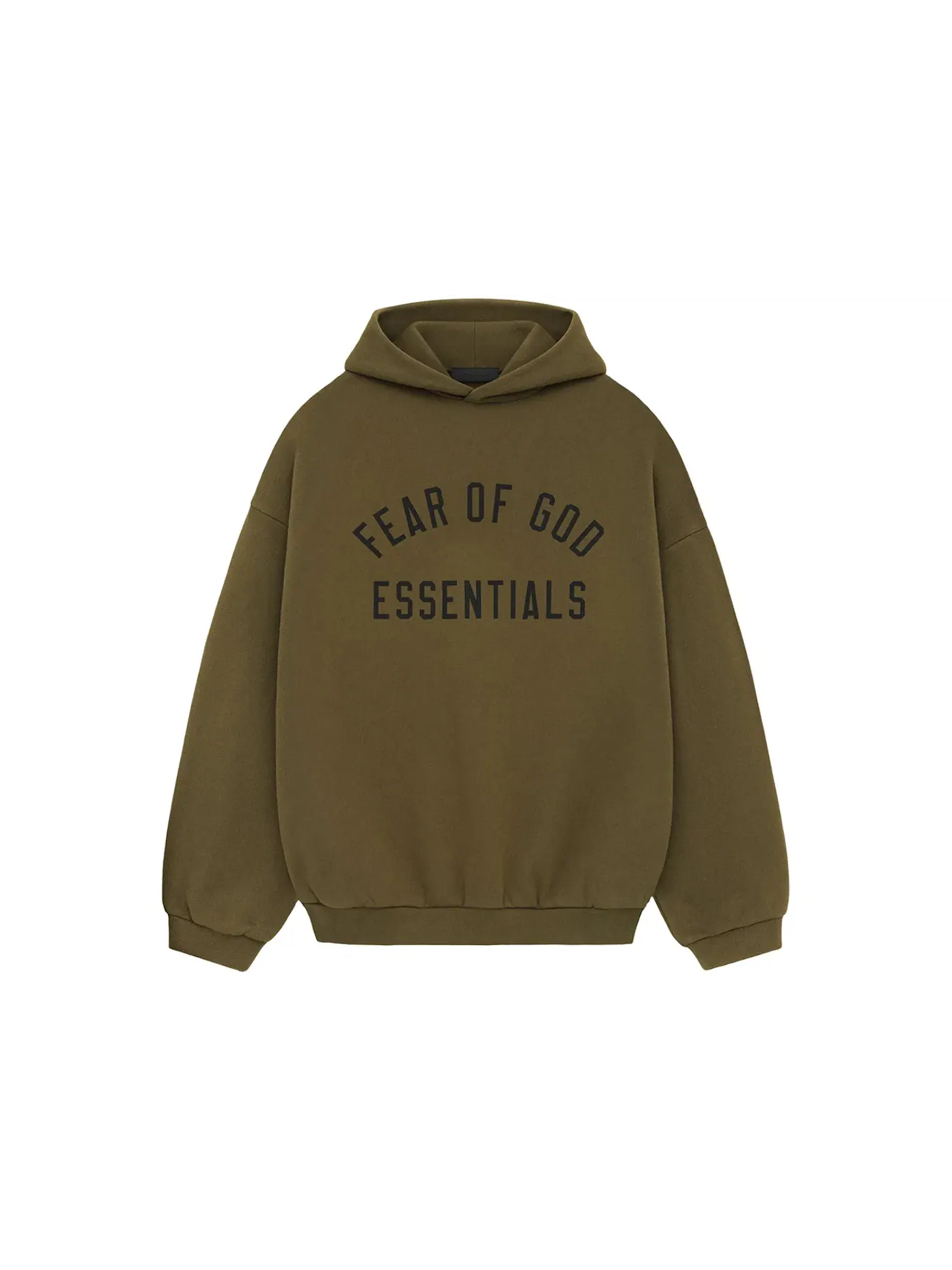 Мужская худи из флиса Fear of God Essentials — изображение 1 из 1, оливковый