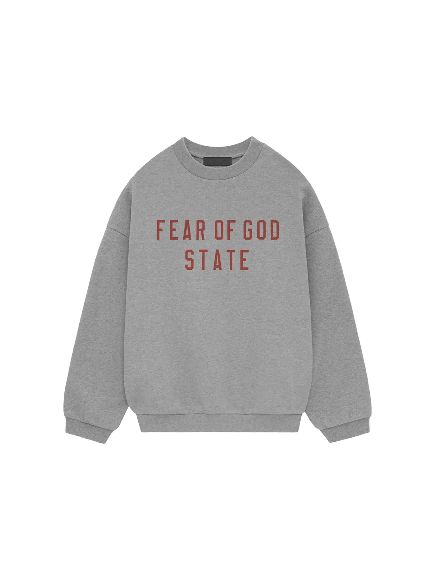 Мужской свитшот с воротником-стойкой Fear of God Essentials Fleece II Crewneck — изображение 1 из 1, серый