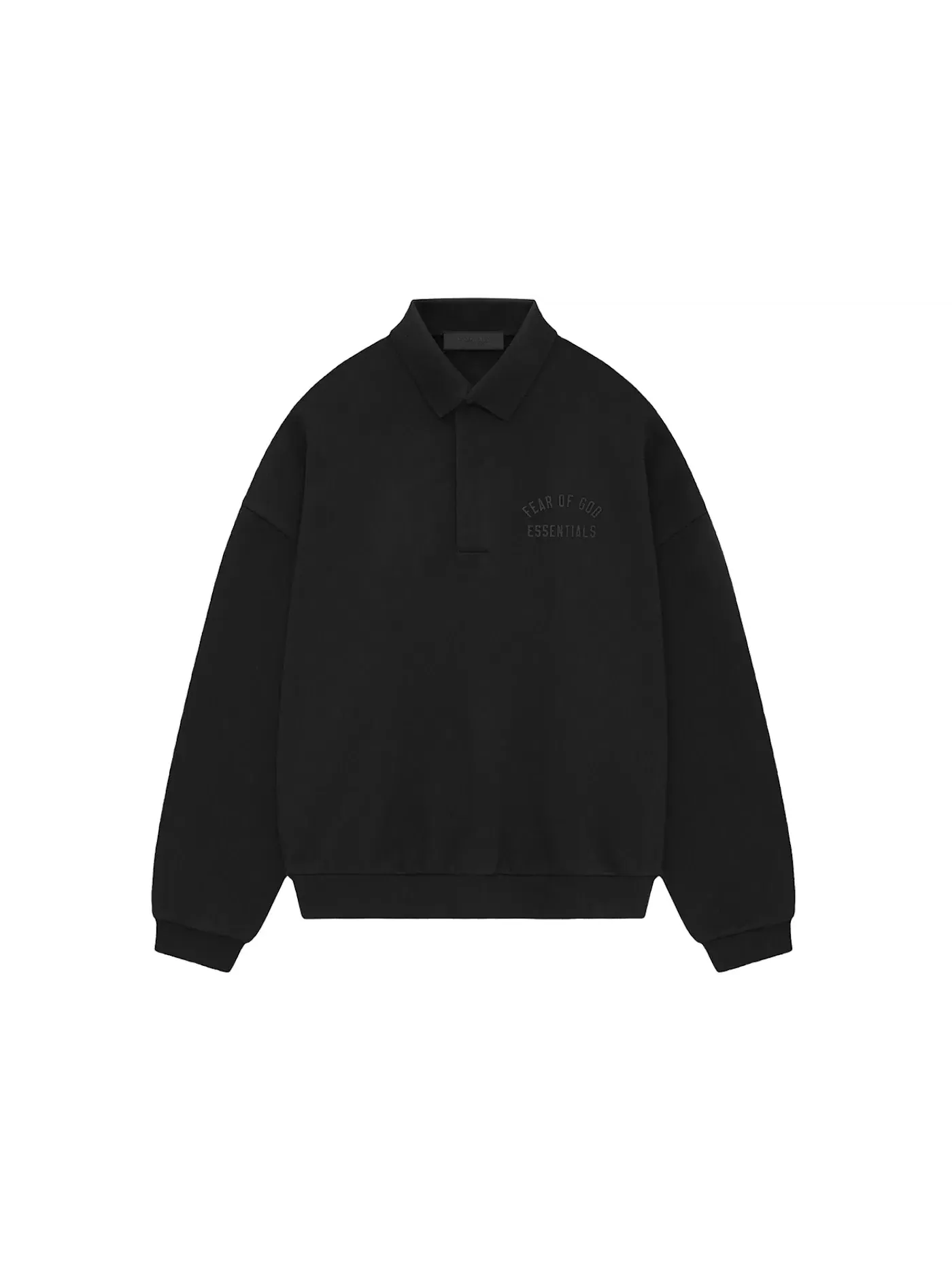 Мужской поло из флиса Fear of God Essentials — изображение 1 из 1, черный