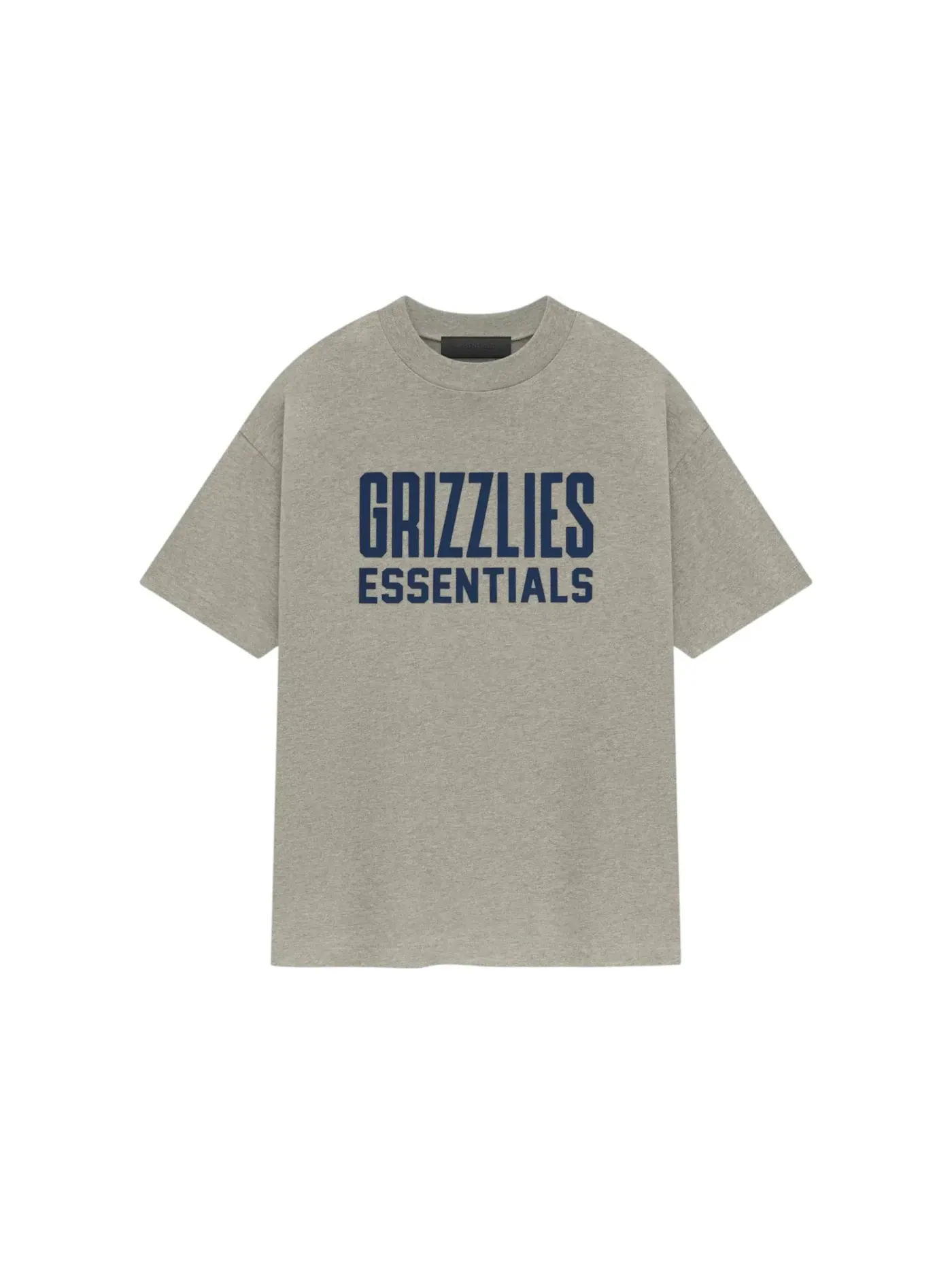Мужская футболка с принтом Fear of God Essentials Grizzlies Tee Warm Heather, Warm Heather — изображение 1 из 2