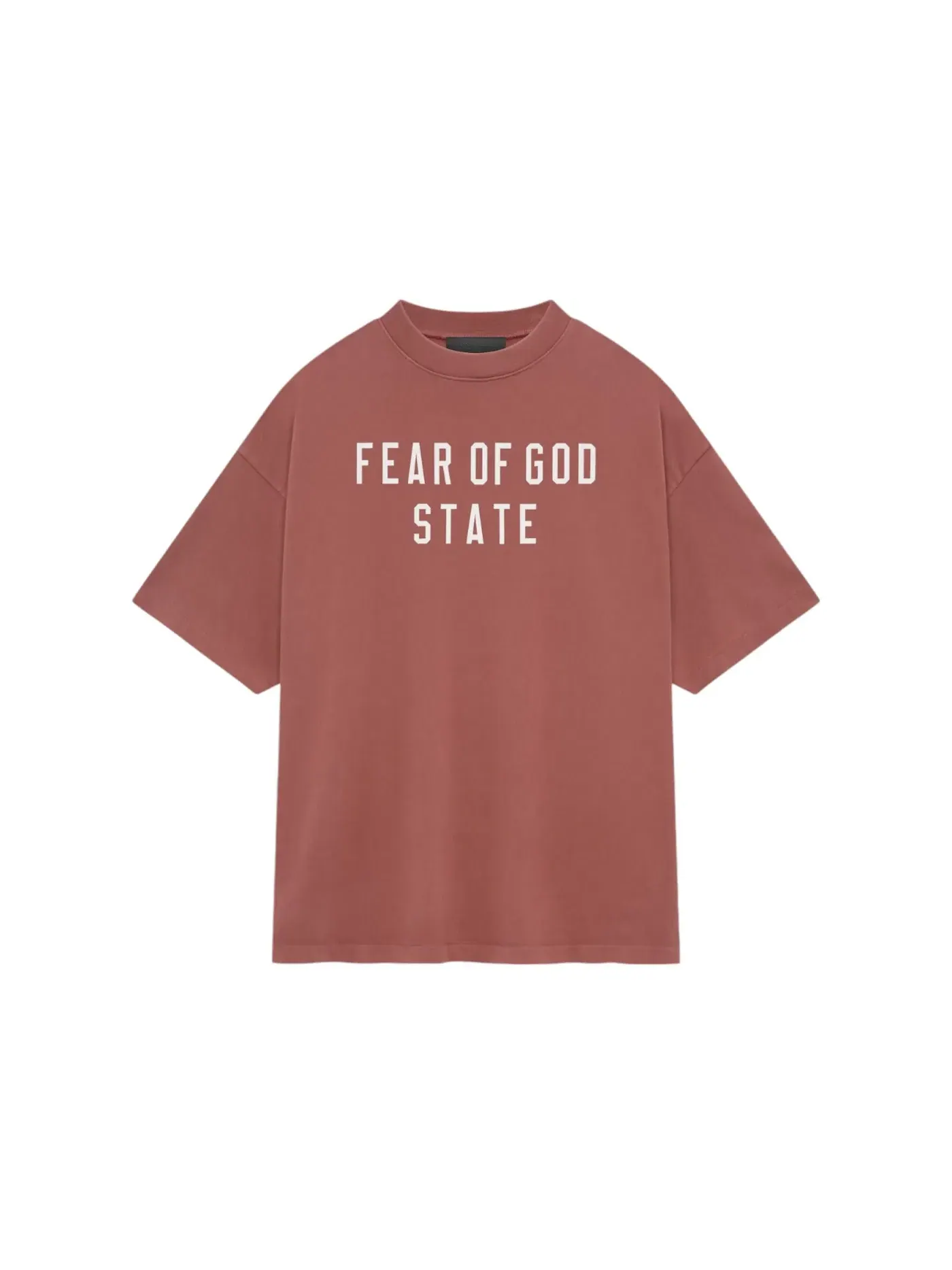 Мужская футболка с круглым вырезом Heavy Crewneck Fear of God Essentials — изображение 1 из 2, красный