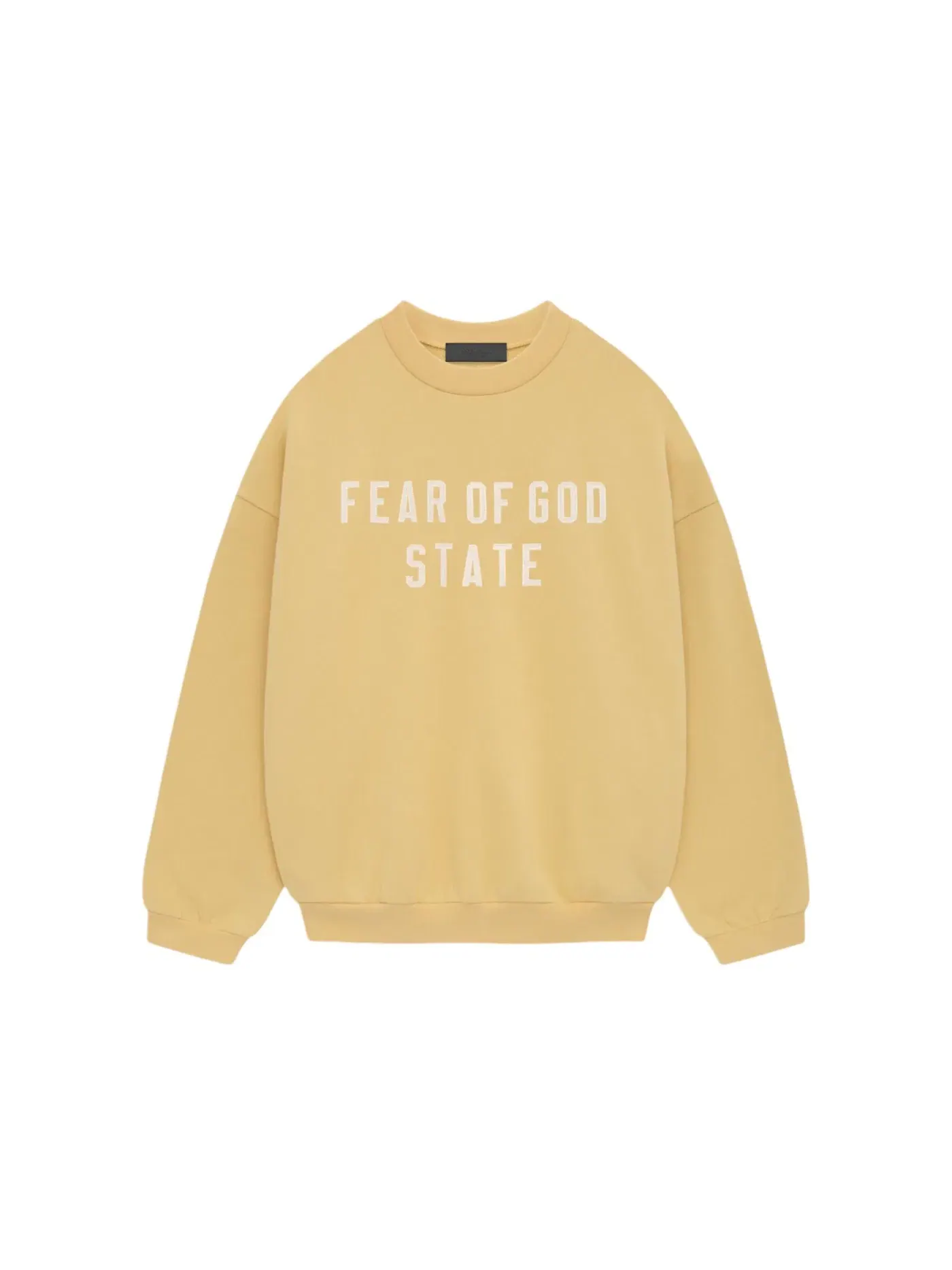Мужской свитшот из плотного флиса Fear of God Essentials Crewneck — изображение 1 из 2, янтарный