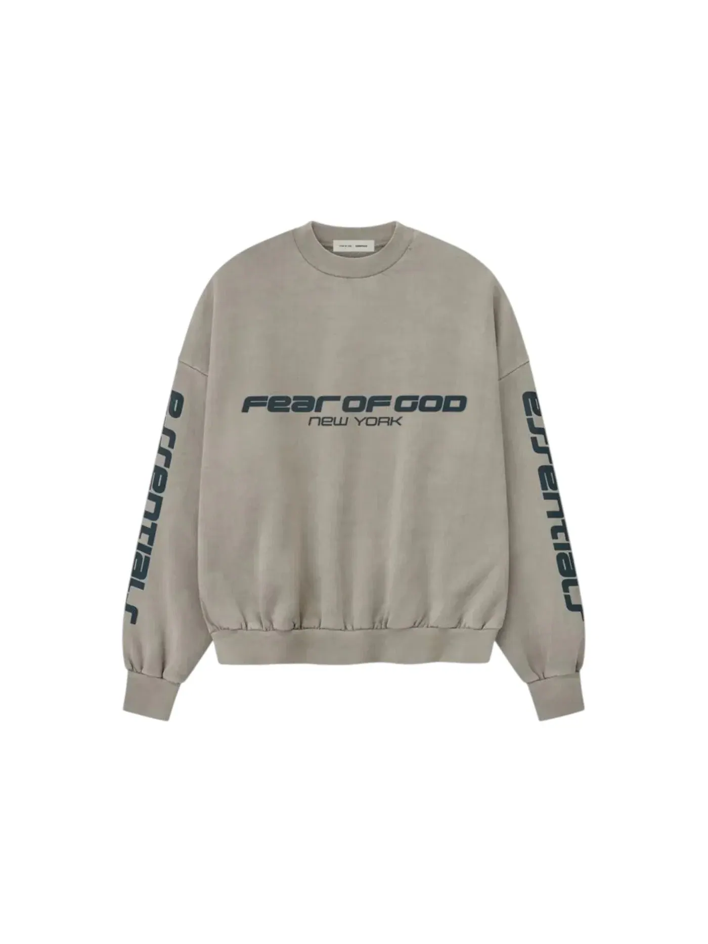 Мужской свитшот свободного кроя Heavy Fleece Cropped Relaxed Sweatshirt Fear of God — изображение 1 из 2, серый