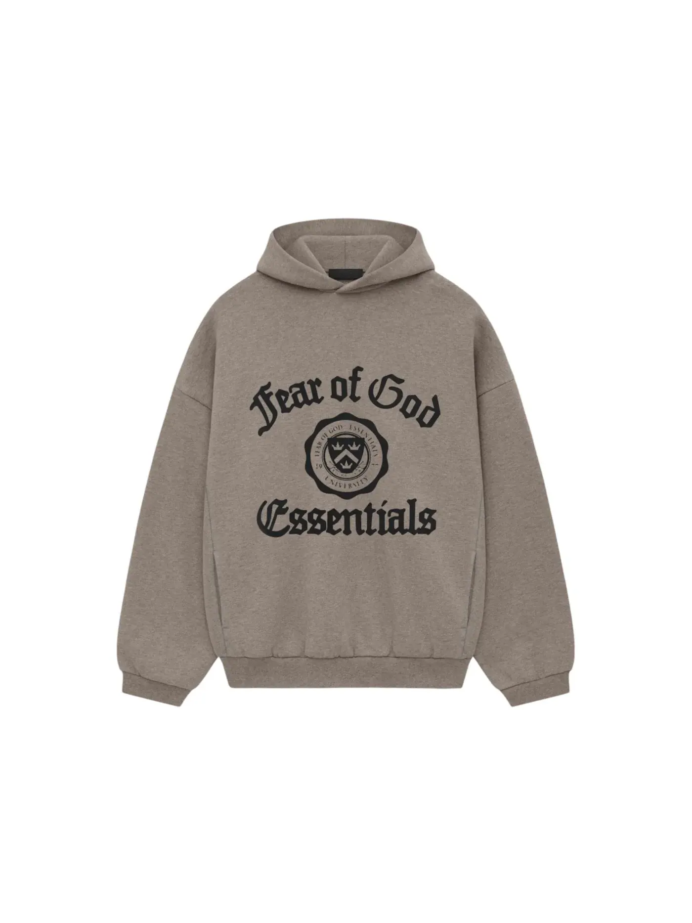 Мужской худи с утяжеленным флисом Vintage Shrunken Fear of God — изображение 1 из 1, серый