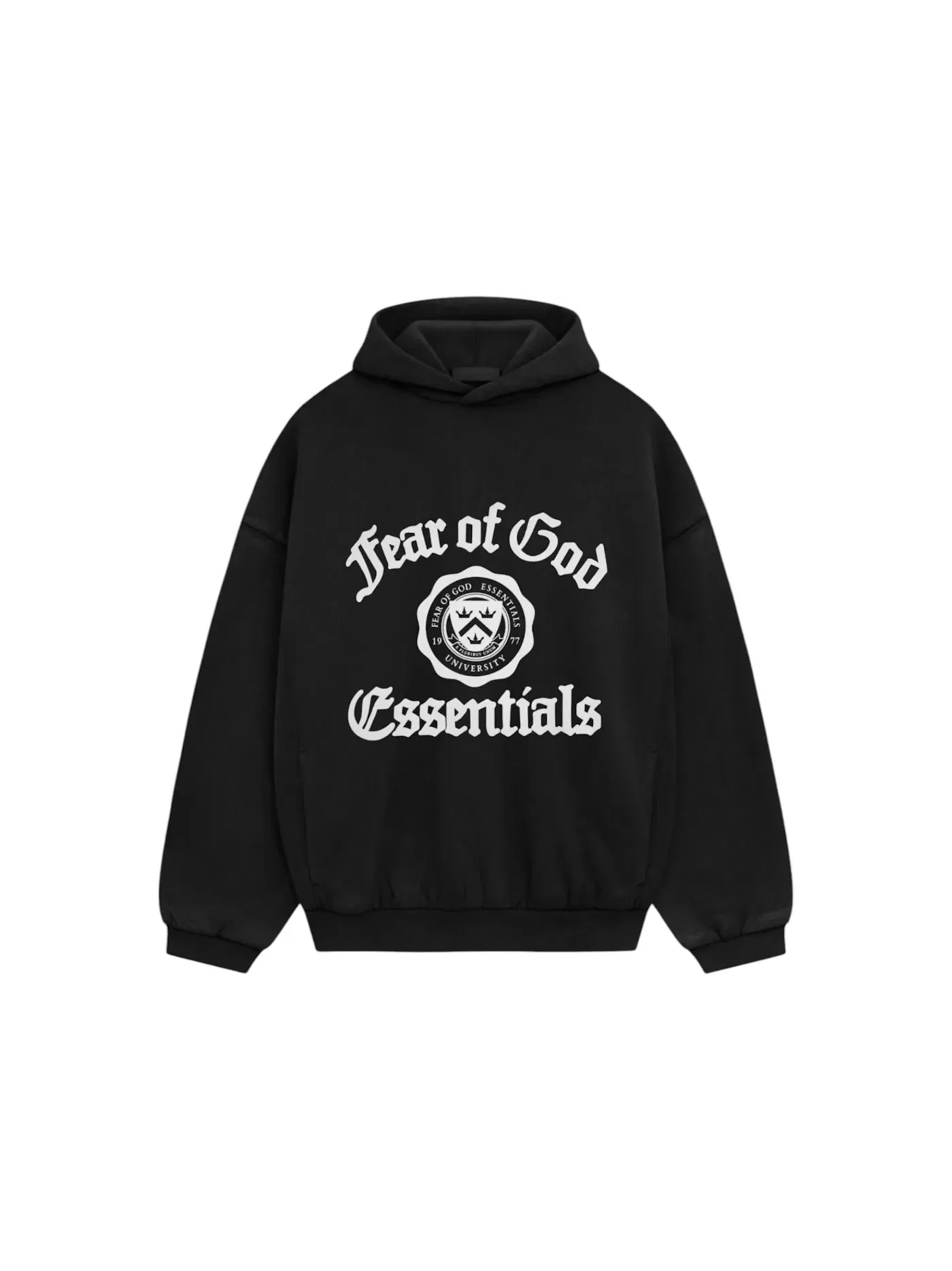 Мужская худи из плотного флиса с усадкой Vintage Shrunken Hoodie Fear of God — изображение 1 из 1, черный