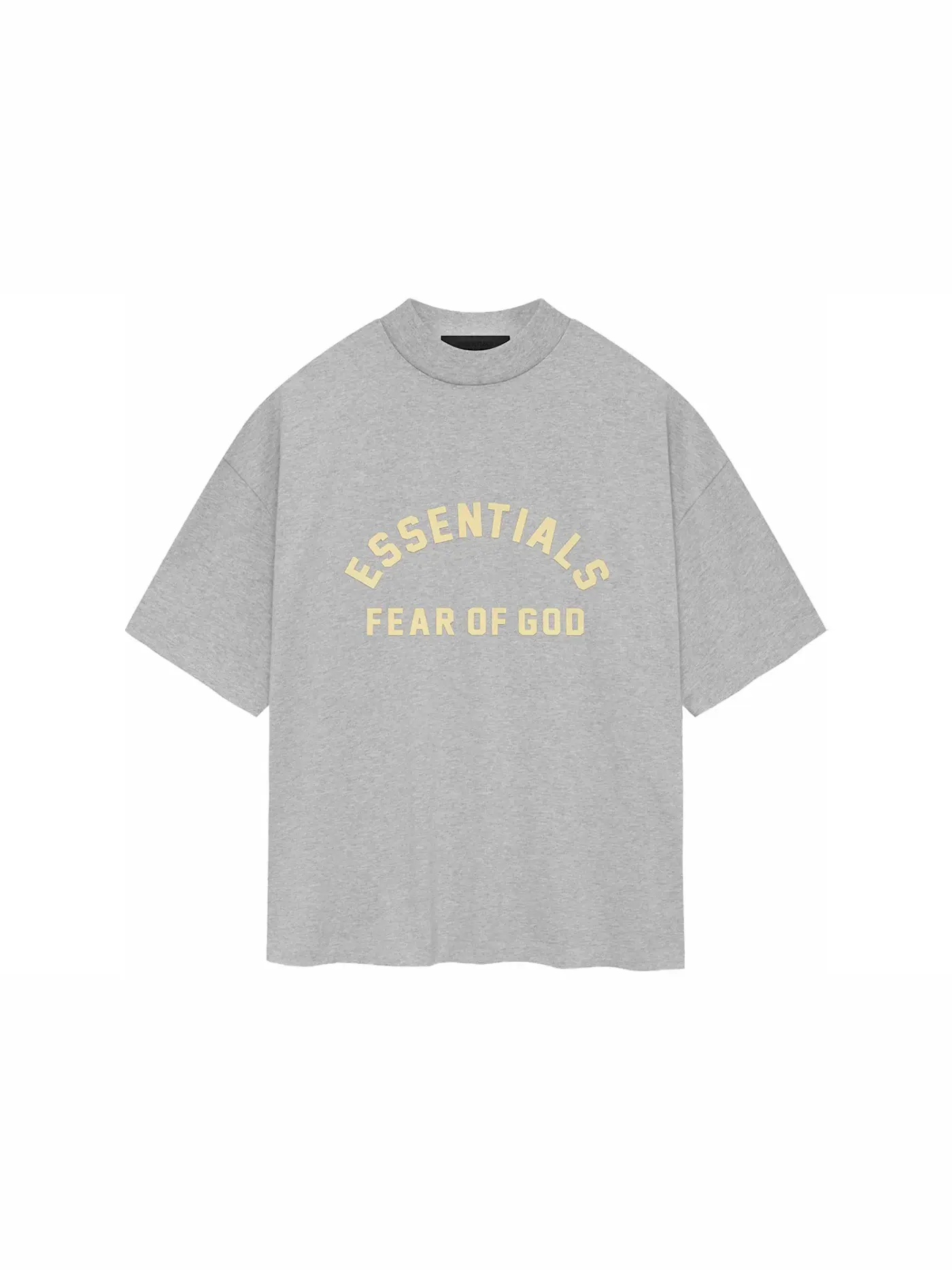 Мужская футболка с круглым вырезом из плотного джерси Tee Fear of God — изображение 1 из 2, светлый серый