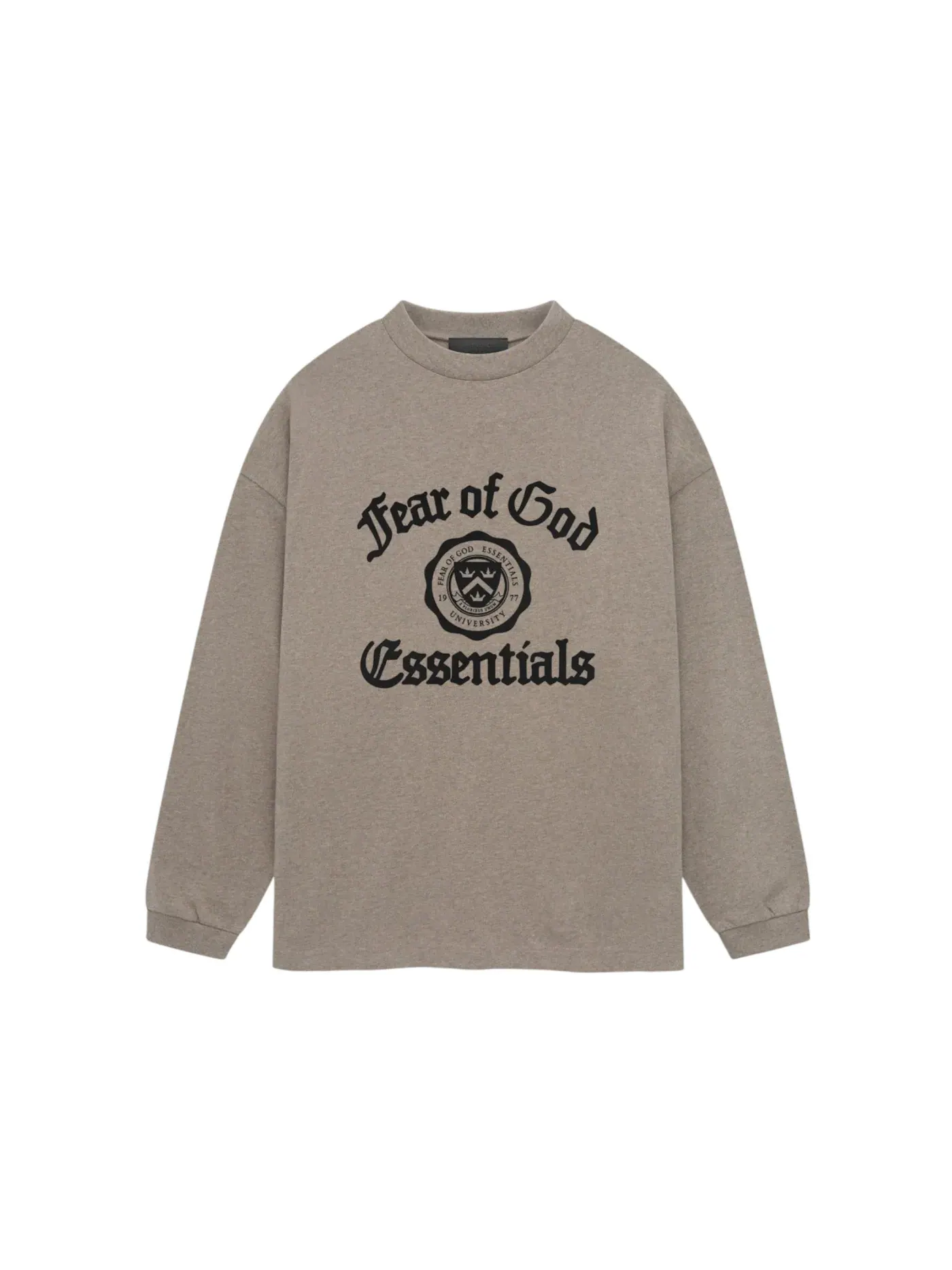 Мужская футболка с длинным рукавом Fear of God Essentials Heavy Longsleeve Tee — изображение 1 из 1, серый
