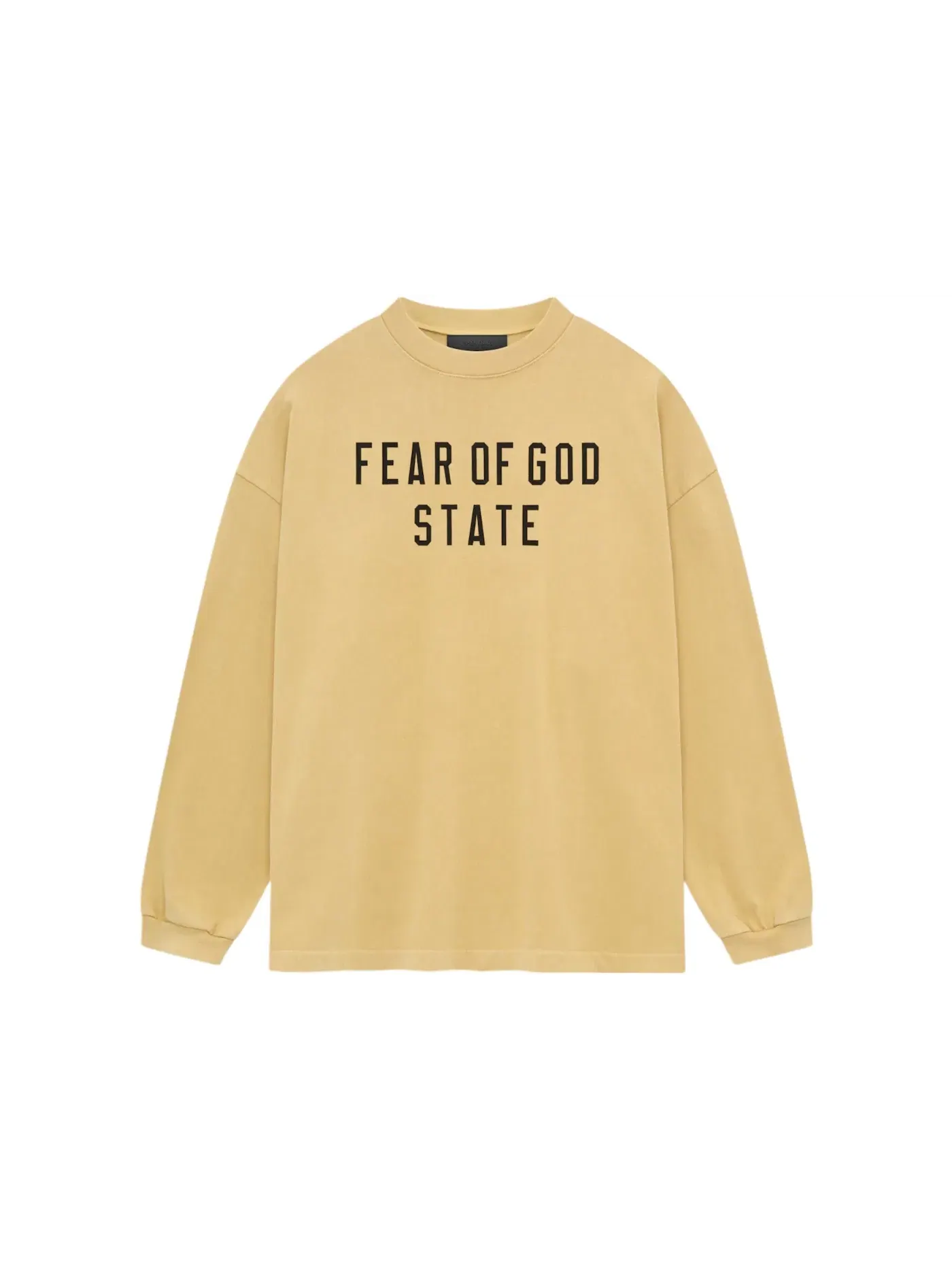 Мужская футболка с длинным рукавом Fear of God Essentials Heavy Longsleeve Tee — изображение 1 из 2, янтарный