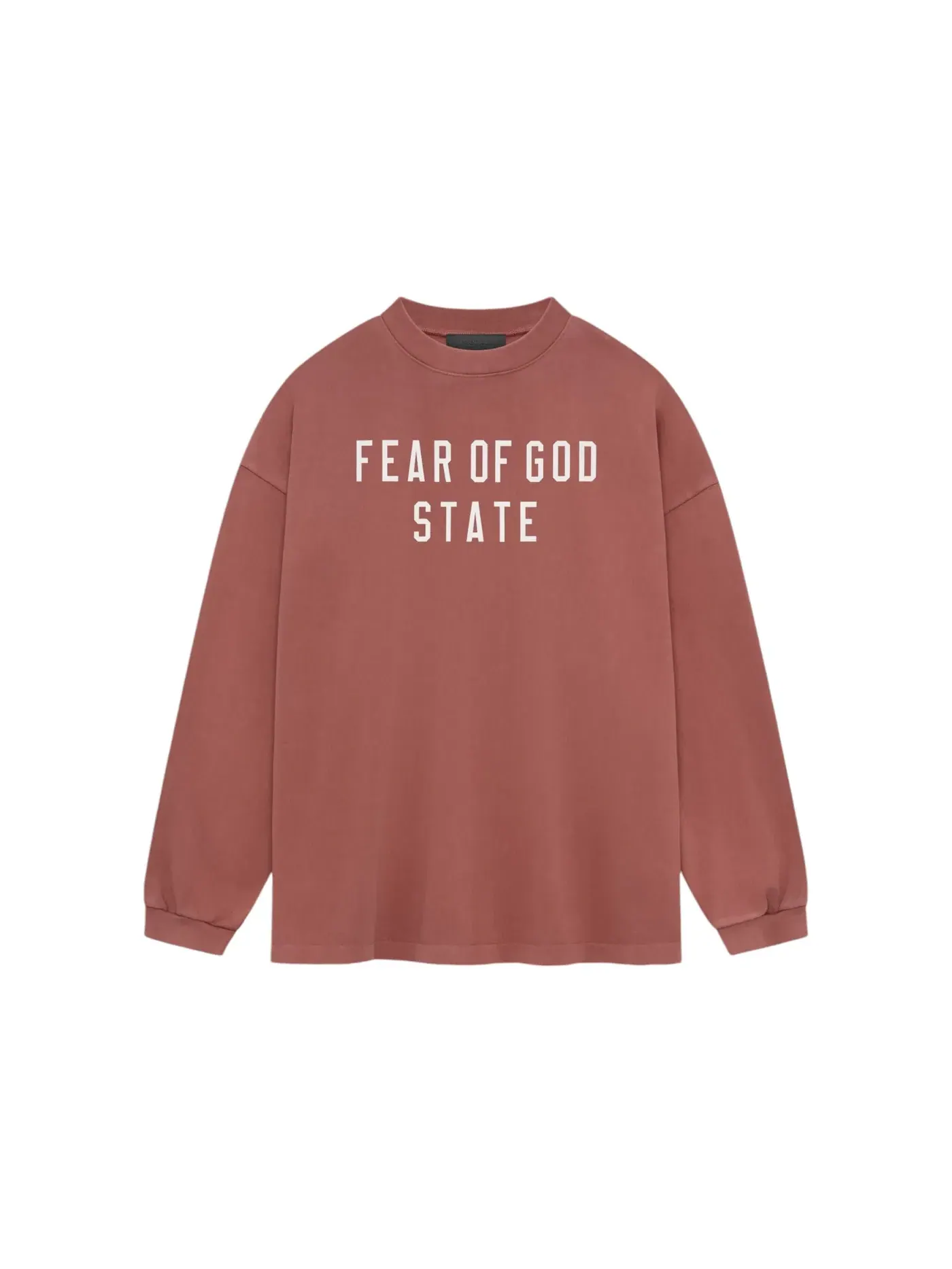Мужская футболка с длинным рукавом Fear of God Essentials Tee — изображение 1 из 2, красный