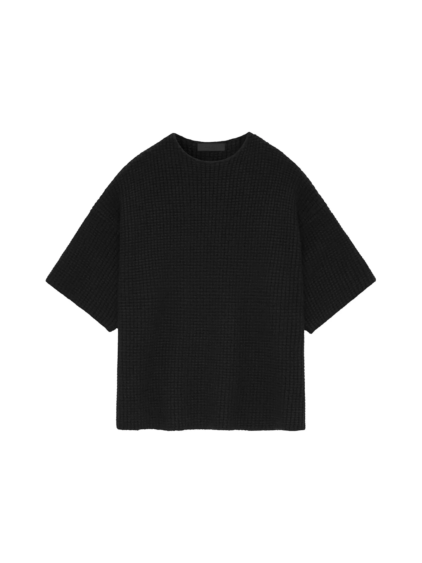 Мужской свитер с вафельным узором с коротким рукавом Fear of God Essentials Sweater — изображение 1 из 2, черный