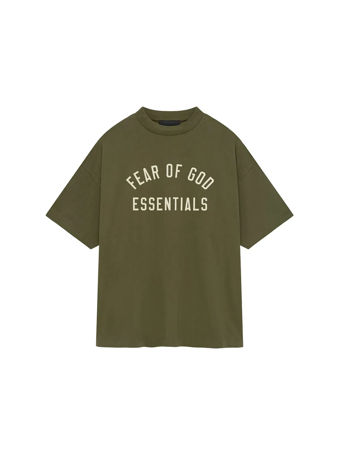 Мужская футболка с круглым вырезом из джерси Tee Fear of God — изображение 1 из 2, оливковый