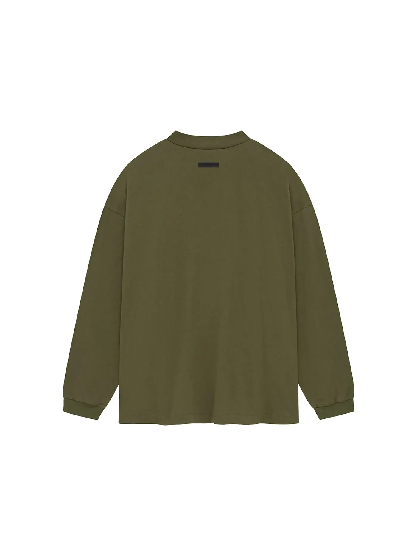 Мужская футболка с длинным рукавом Fear of God Essentials Jersey Long Sleeve Tee — изображение 2 из 2, оливковый