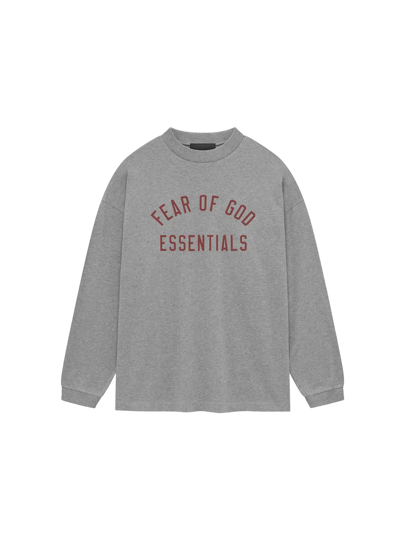 Мужская футболка с длинным рукавом Dark Heather Fear of God Essentials Jersey Long Sleeve Tee — изображение 1 из 2, серый