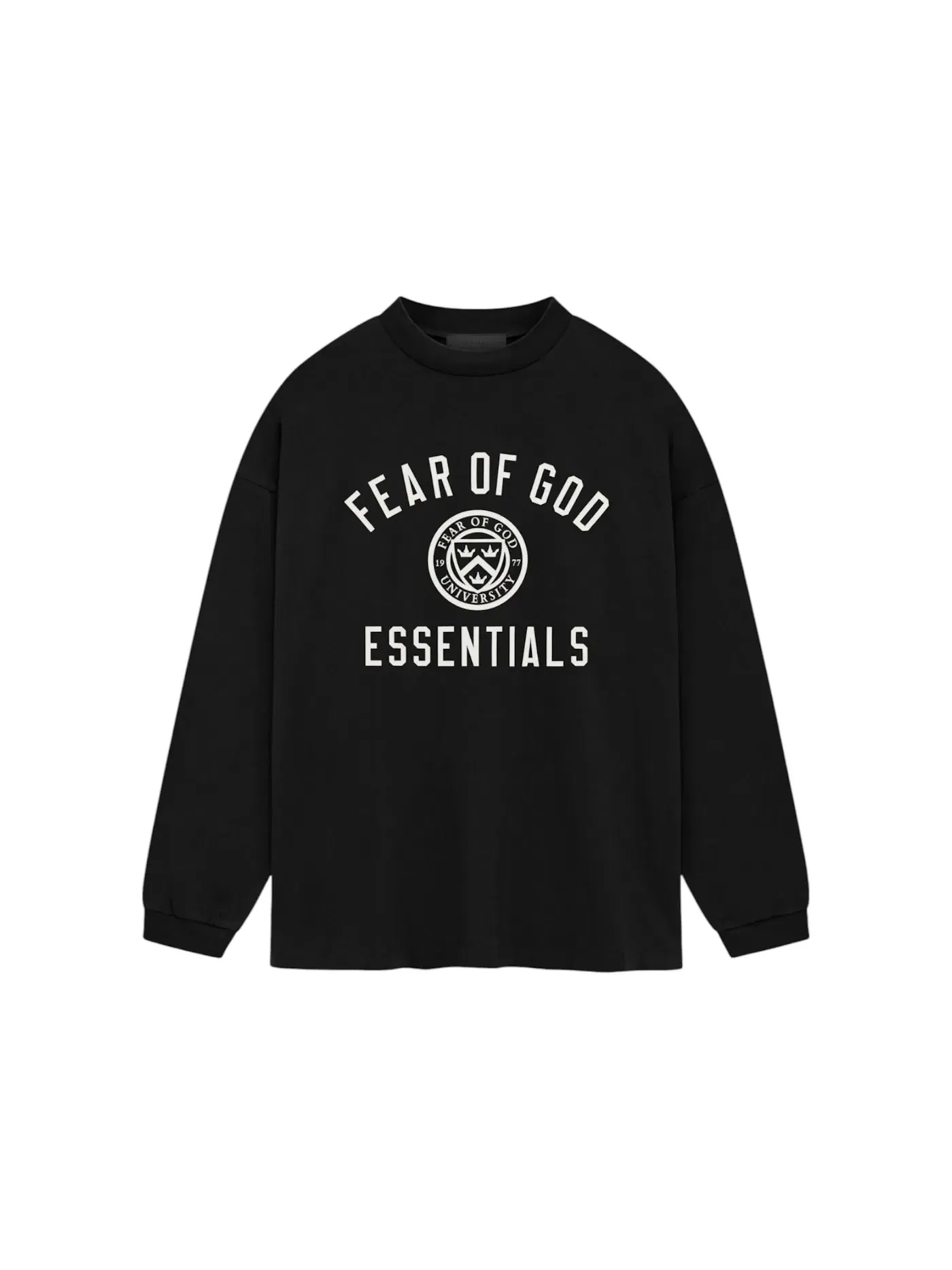 Мужская футболка с длинным рукавом Fear of God Essentials Tee (FW24) — изображение 1 из 1, черный
