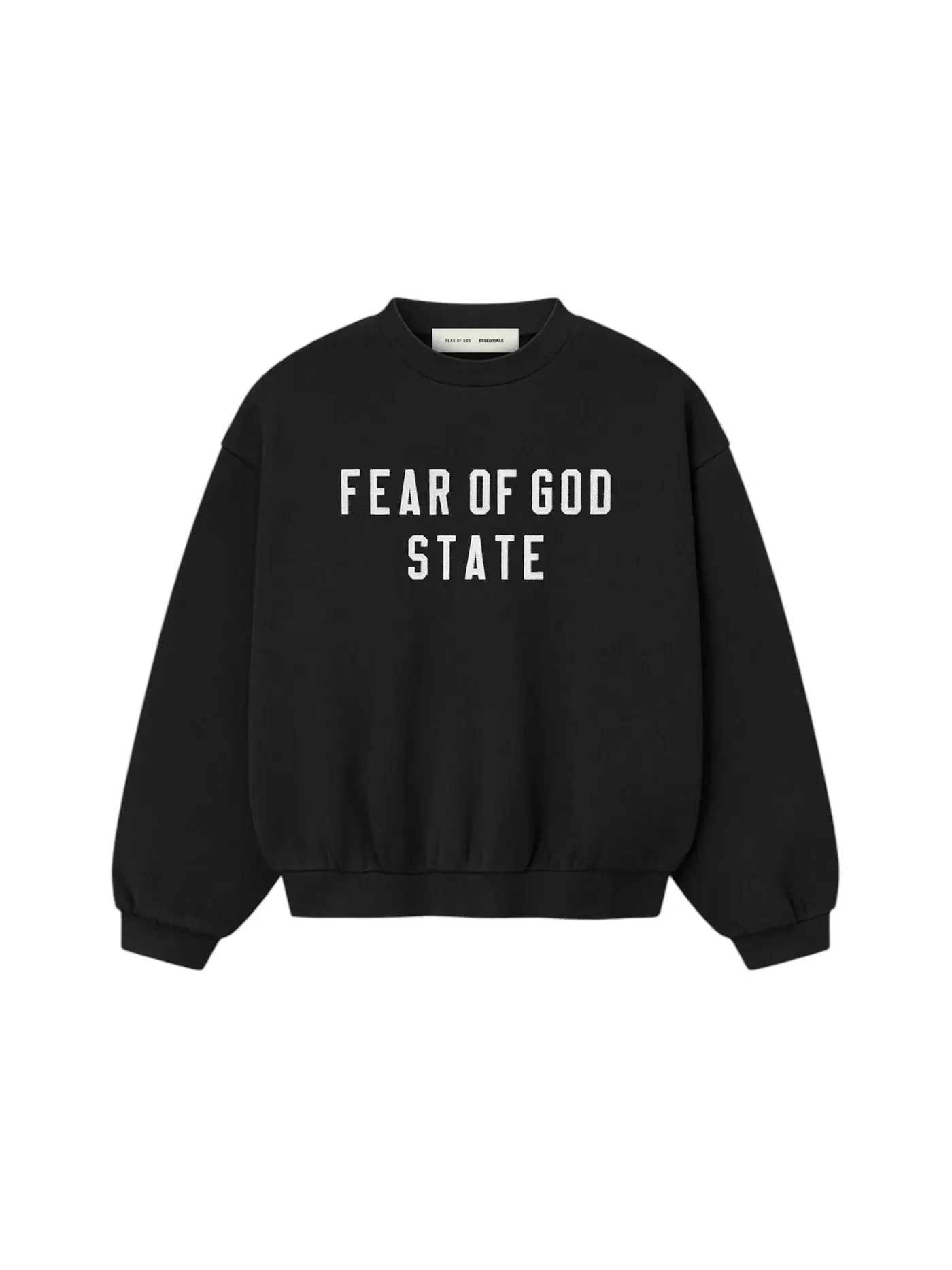 Детское худи из флиса Fear of God Essentials Crewneck — изображение 1 из 1, черный