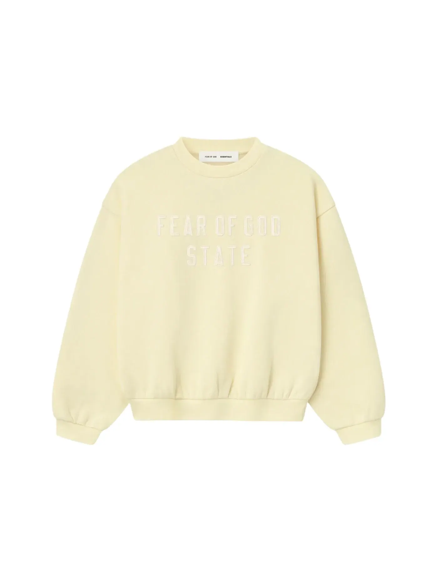 Детский свитшот с длинным рукавом Crewneck Fear of God — изображение 1 из 1, желтый
