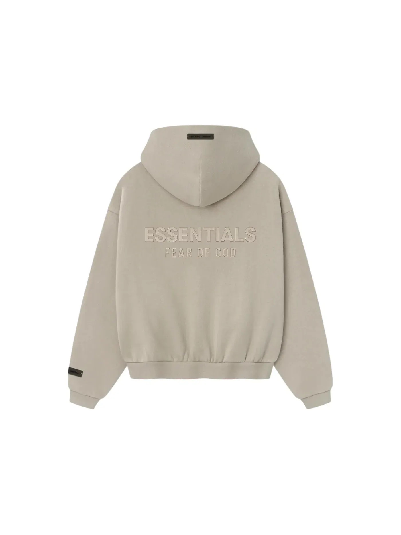 Детская худи с длинным рукавом Fear of God Essentials Kids Classic Fleece Zip-Up Hoodie — изображение 2 из 2, древесный