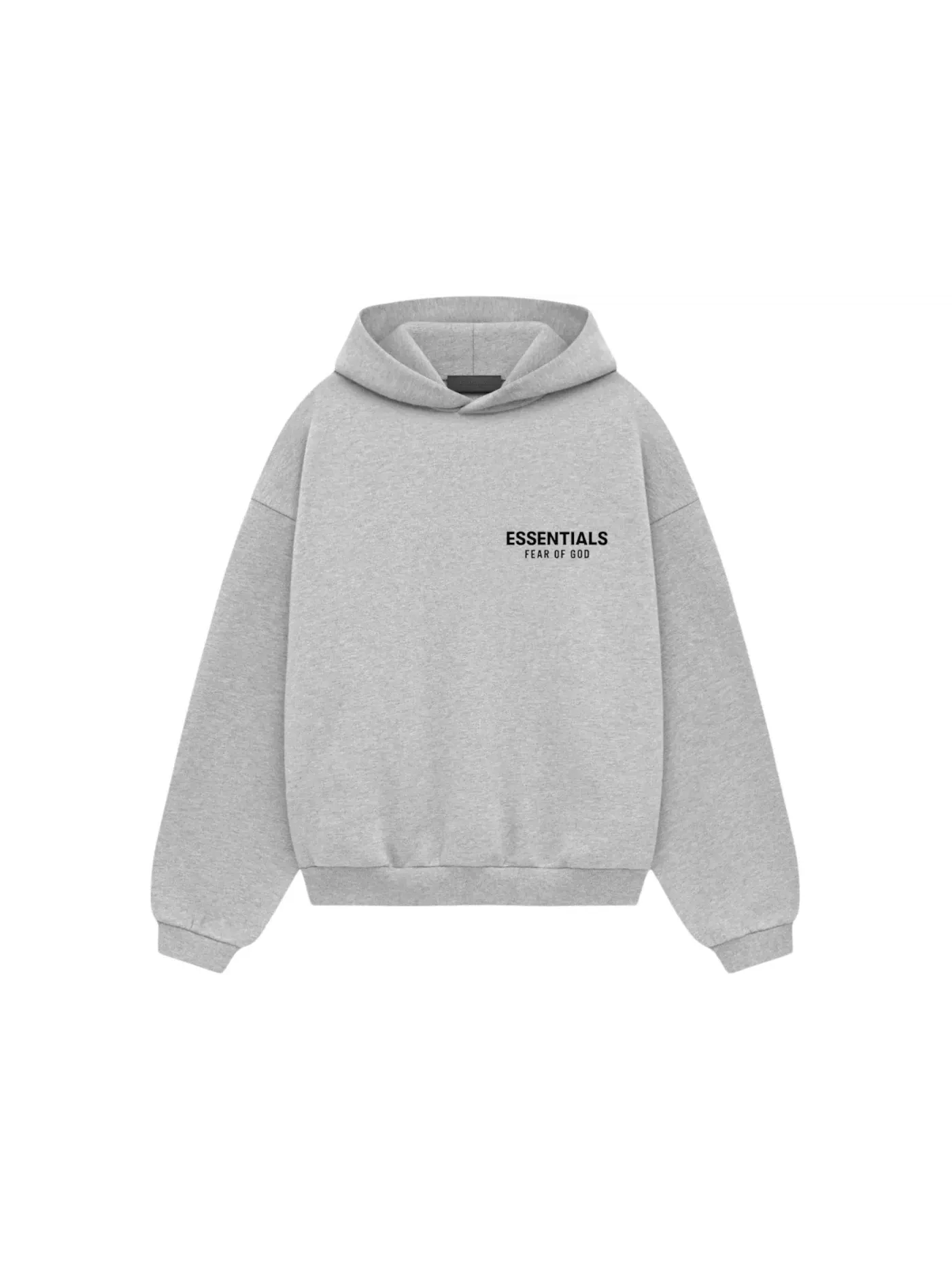 Детский худи из флиса с принтом Hoodie Fear of God — изображение 1 из 2, светлый серый