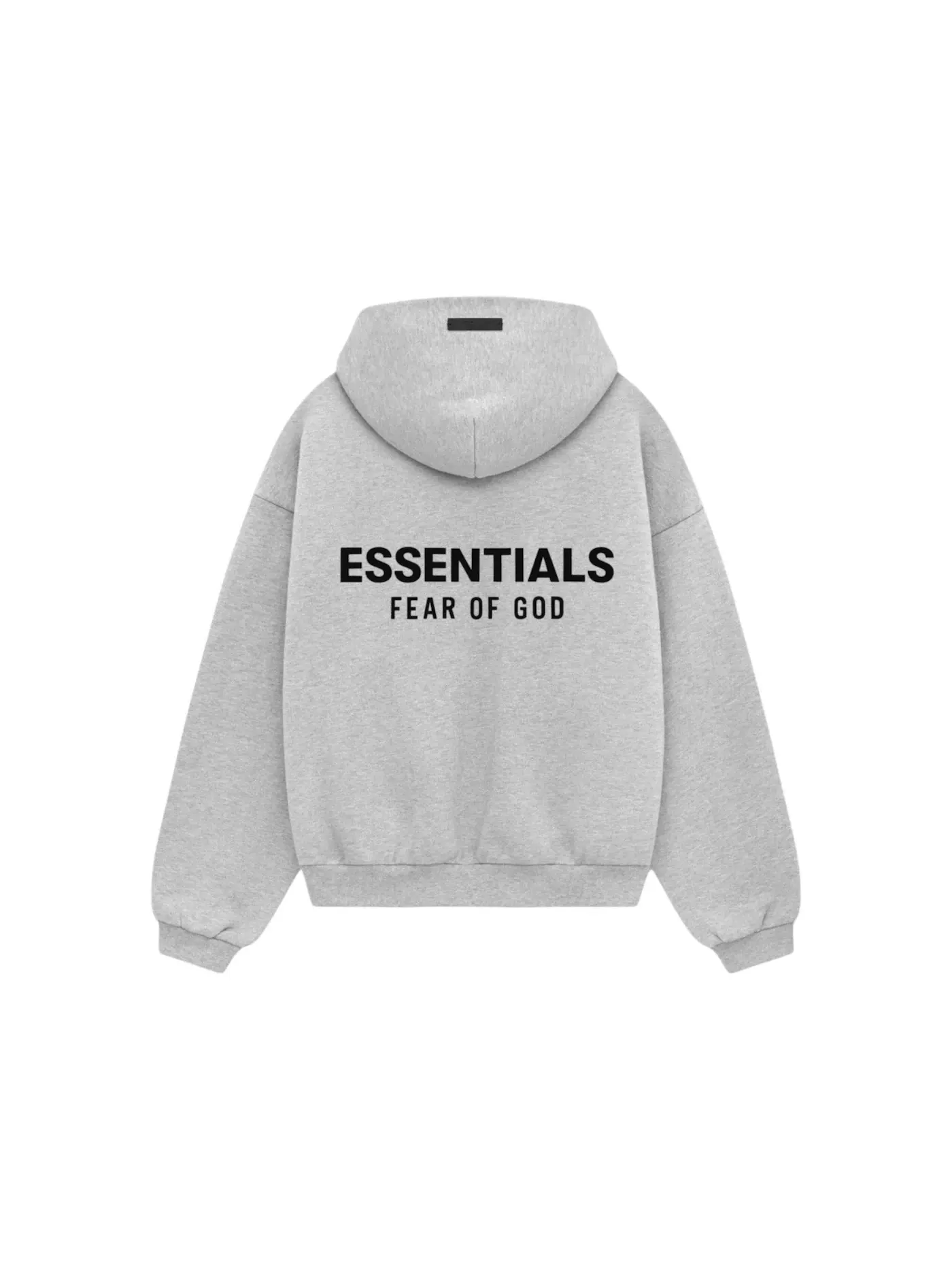 Детский худи из флиса с принтом Hoodie Fear of God — изображение 2 из 2, светлый серый