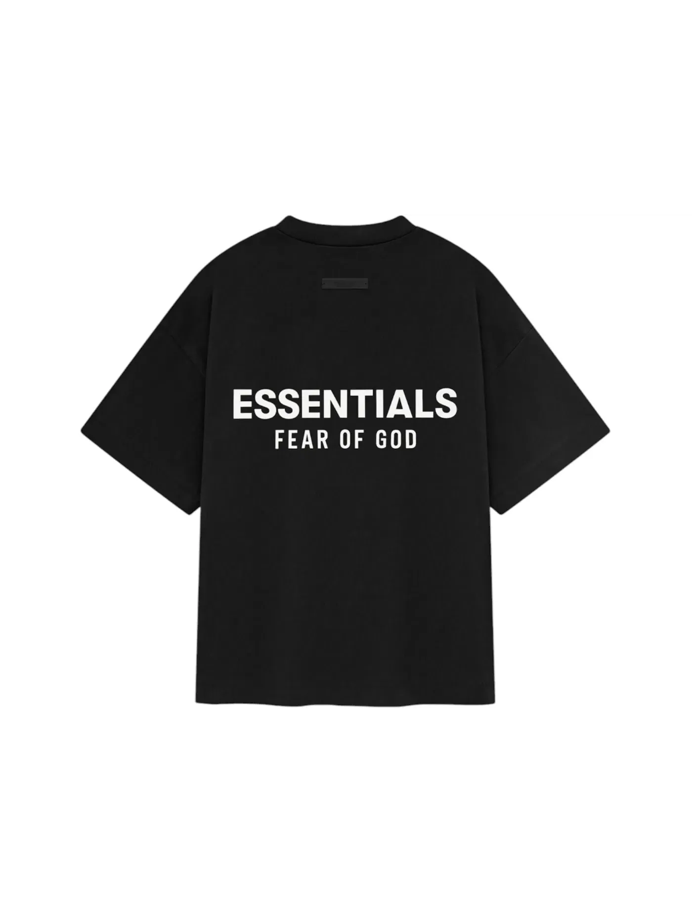 Детская футболка с принтом Fear of God Essentials Tee (FW24) — изображение 2 из 2, черный