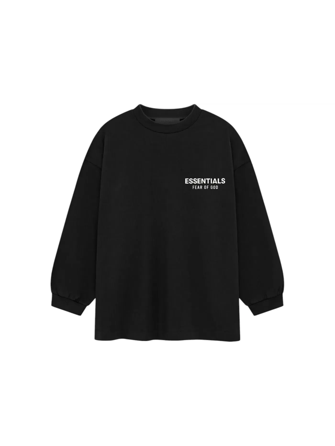 Детская футболка с длинным рукавом Fear of God Essentials Tee (FW24) — изображение 1 из 2, черный