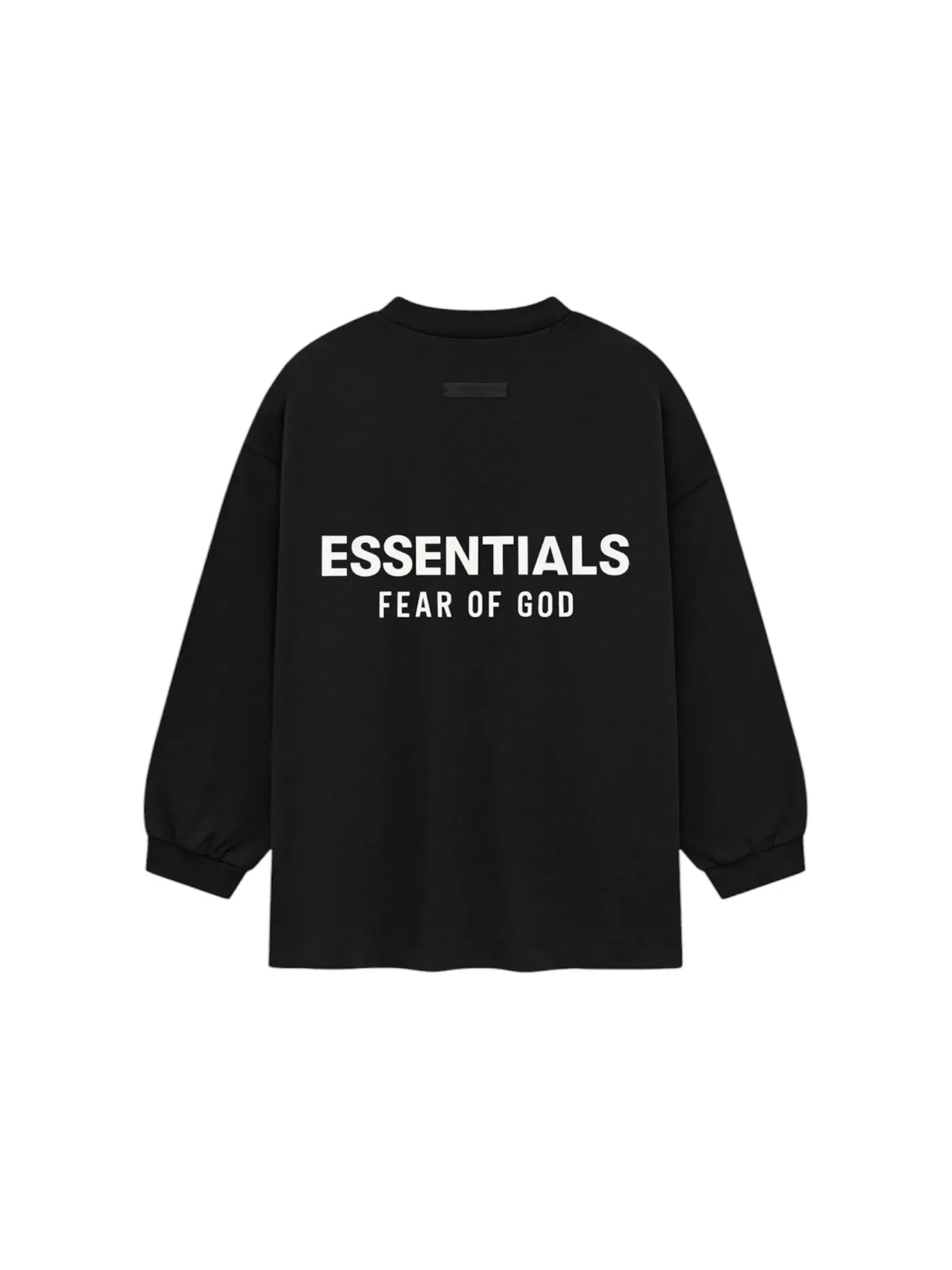 Детская футболка с длинным рукавом Fear of God Essentials Tee (FW24) — изображение 2 из 2, черный