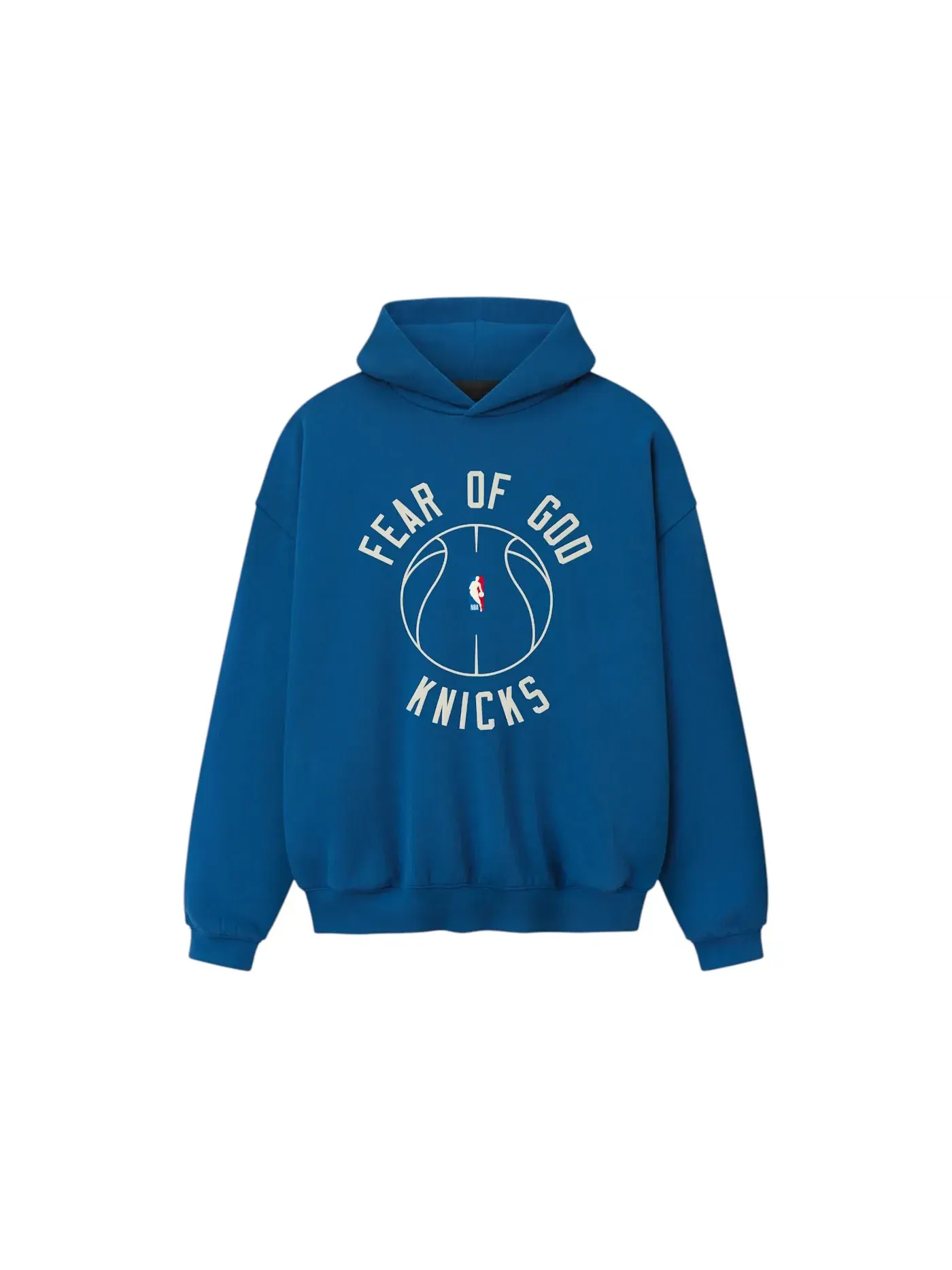 Унисекс худи с принтом Fear of God Essentials Knicks x Barkley Hendricks 90s Hoodie — изображение 1 из 2, синий