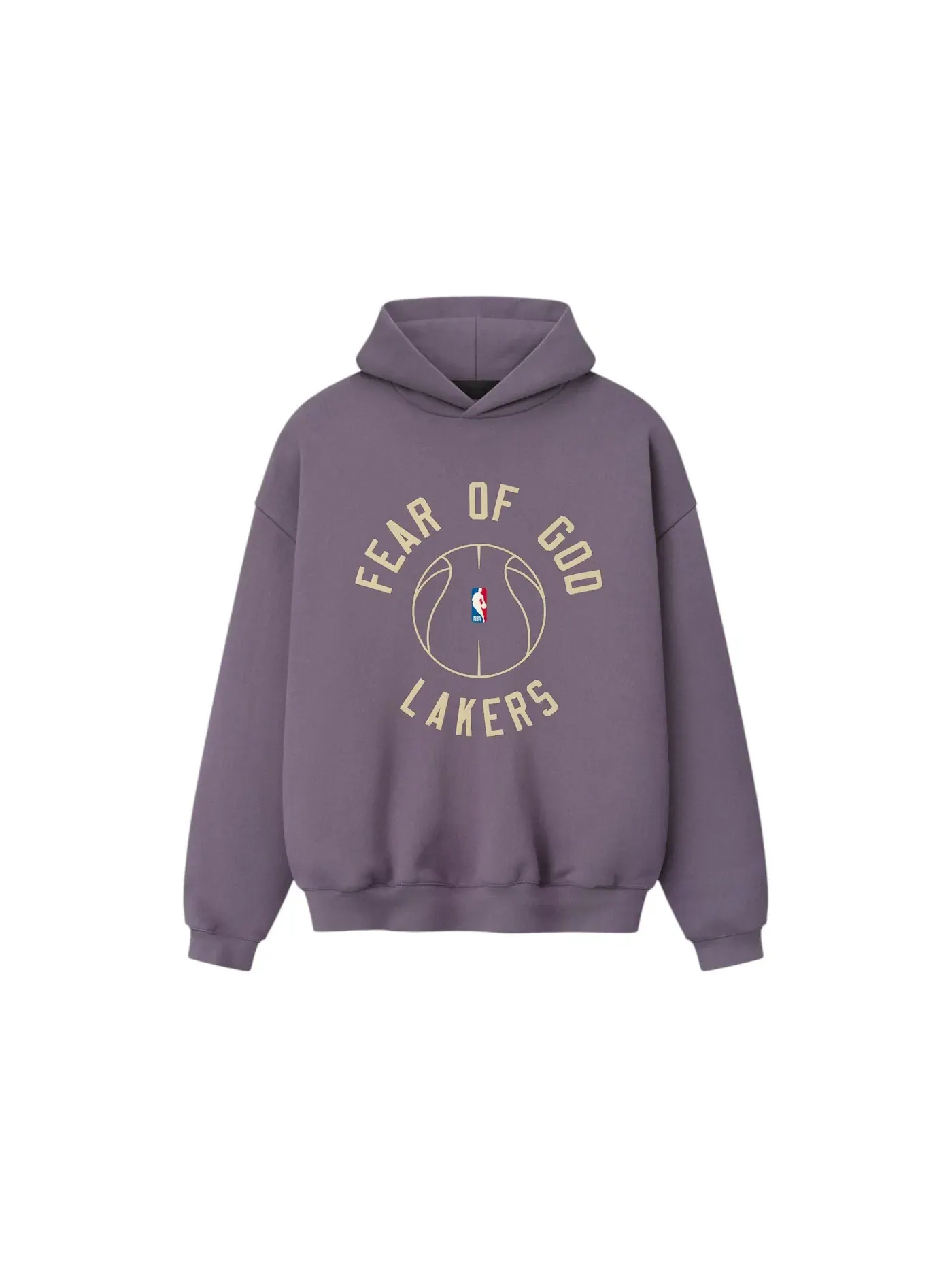 Женское худи оверсайз с принтом Lakers x Barkley Hendricks Fear of God Essentials — изображение 1 из 2, голубой