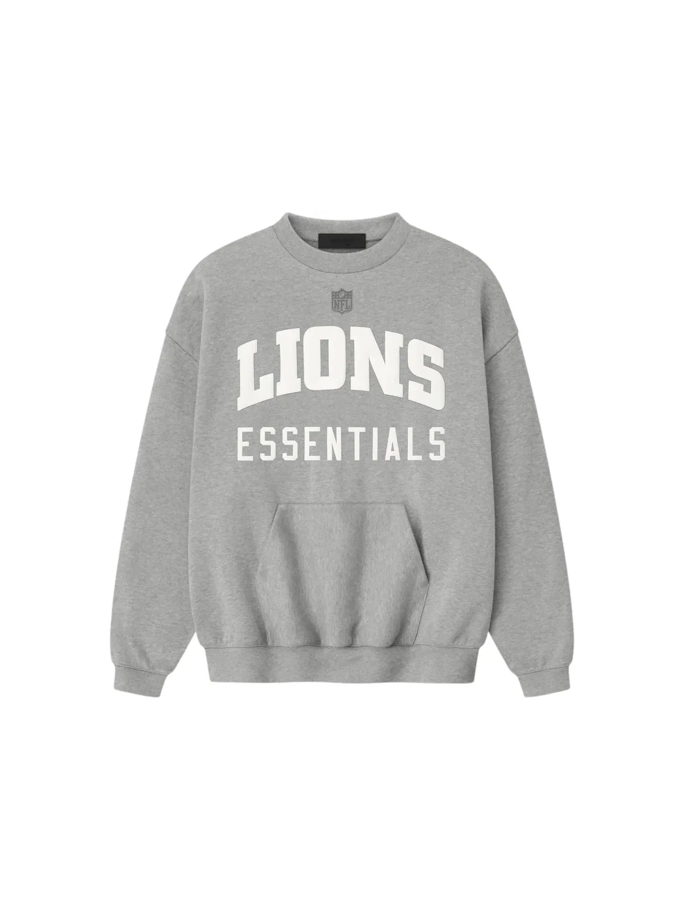 Мужской свитшот с принтом Fear of God Essentials Lions Sport Crewneck, Concrete Heather — изображение 1 из 2