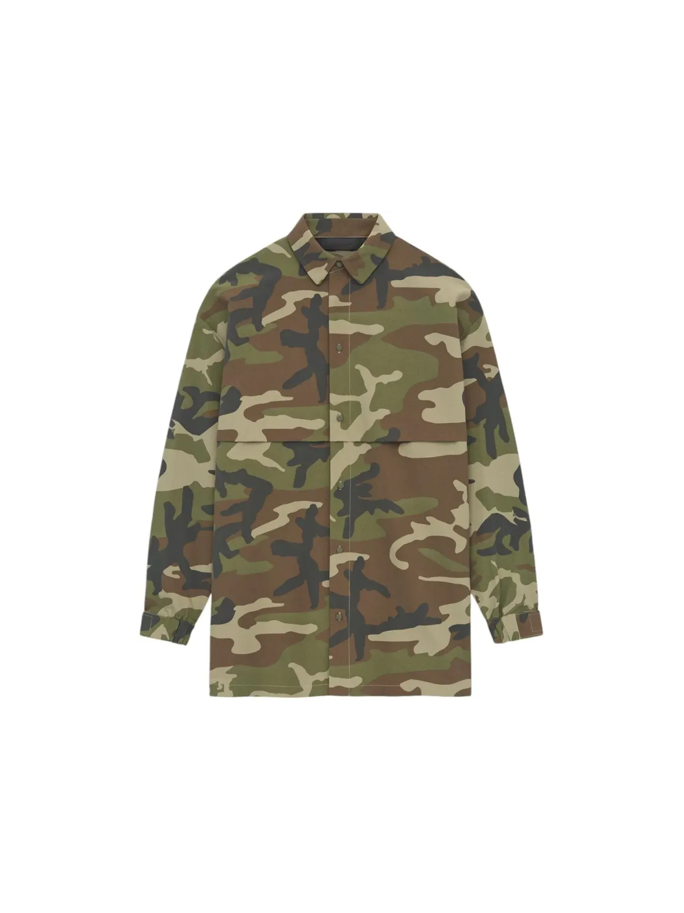 Мужская рубашка-куртка с камуфляжным принтом Overshirt Fear of God, Woodland Camo — изображение 1 из 2