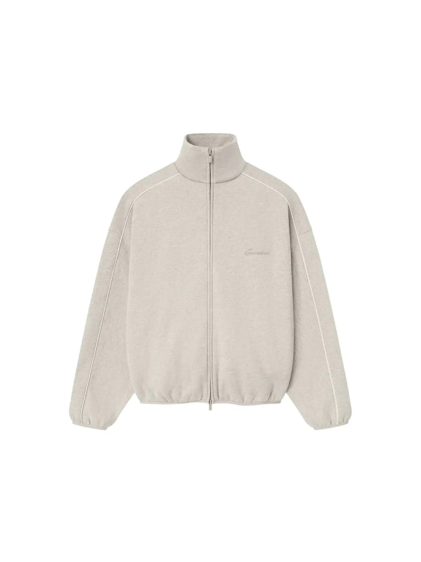 Мужская куртка с принтом Fear of God Essentials Modern Fleece Piping Track Jacket — изображение 1 из 2, белый