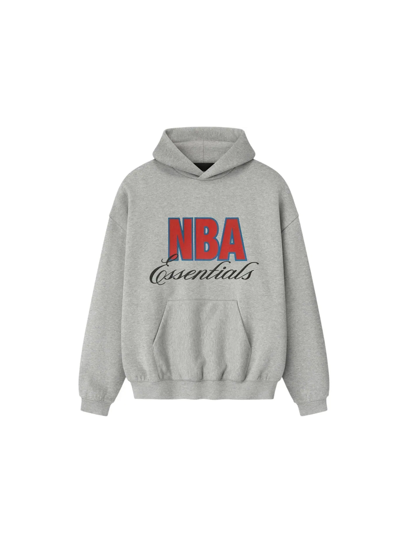 Мужское худи с принтом Fear of God Essentials NBA 90s Hoodie Fear of God, Concrete Heather — изображение 1 из 2