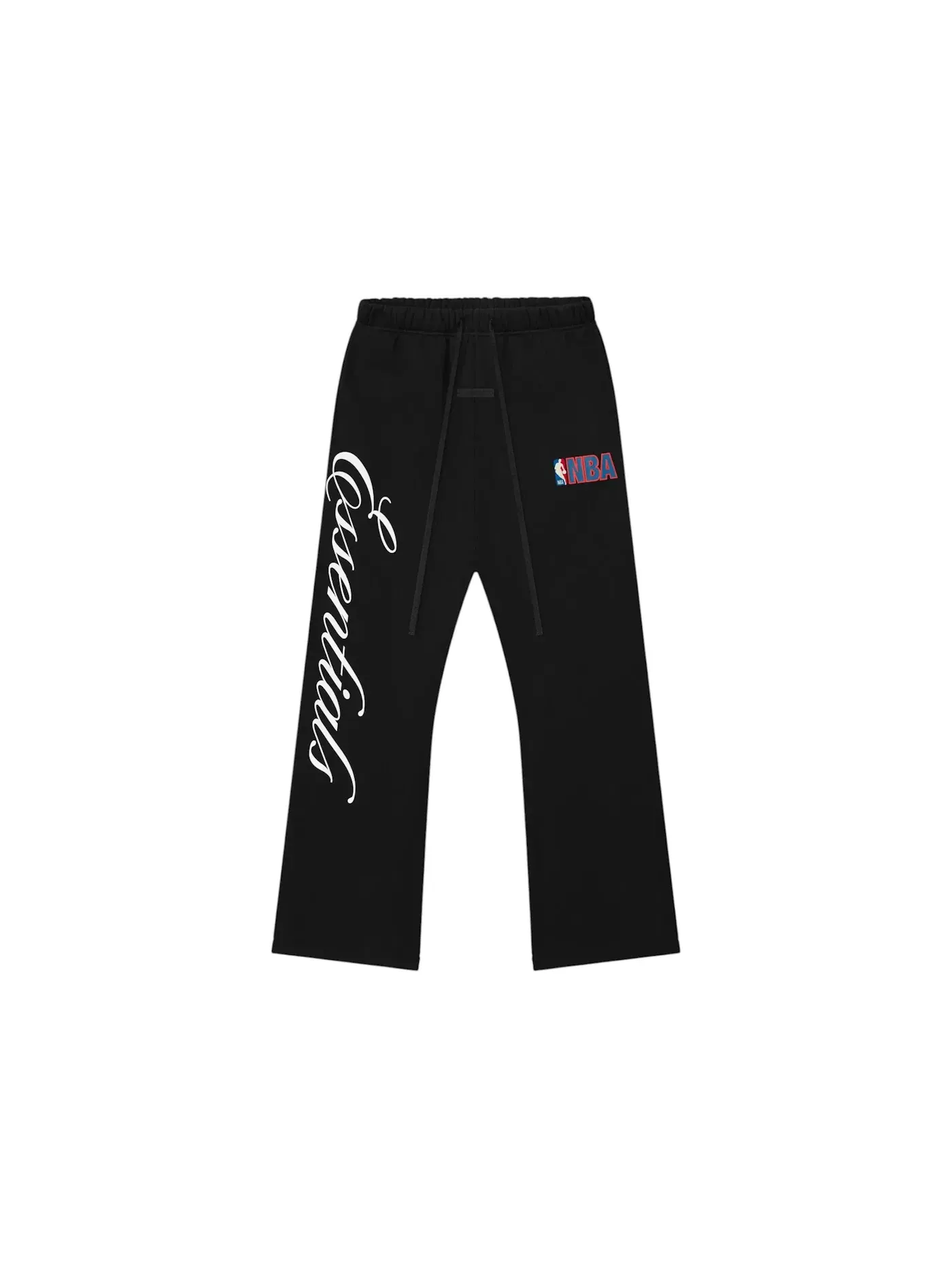 Мужские спортивные штаны с эффектом клеш Fear of God Essentials NBA Flare Sweatpant — изображение 1 из 2, черный