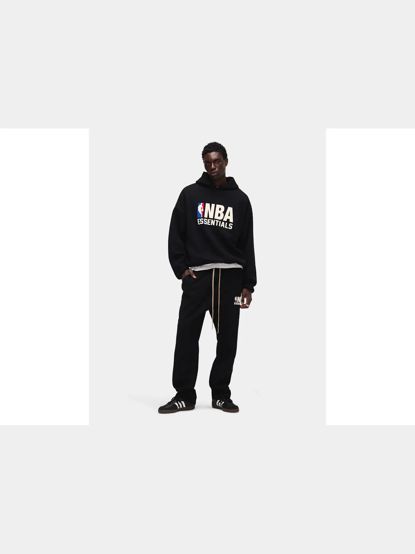 Мужская худи с длинным рукавом Fear of God Essentials NBA Hoodie — изображение 5 из 5, черный
