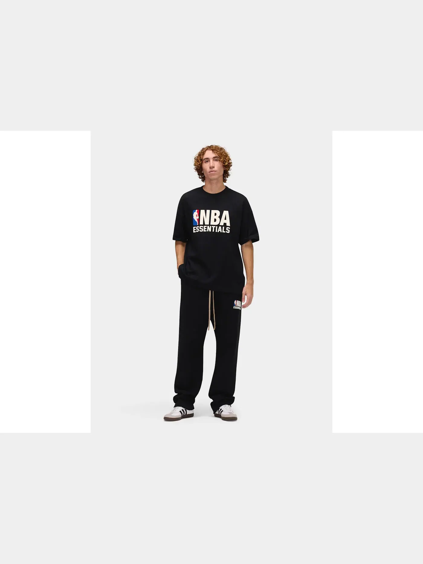 Мужская футболка с принтом Fear of God Essentials NBA Tee Fear of God — изображение 5 из 5, черный