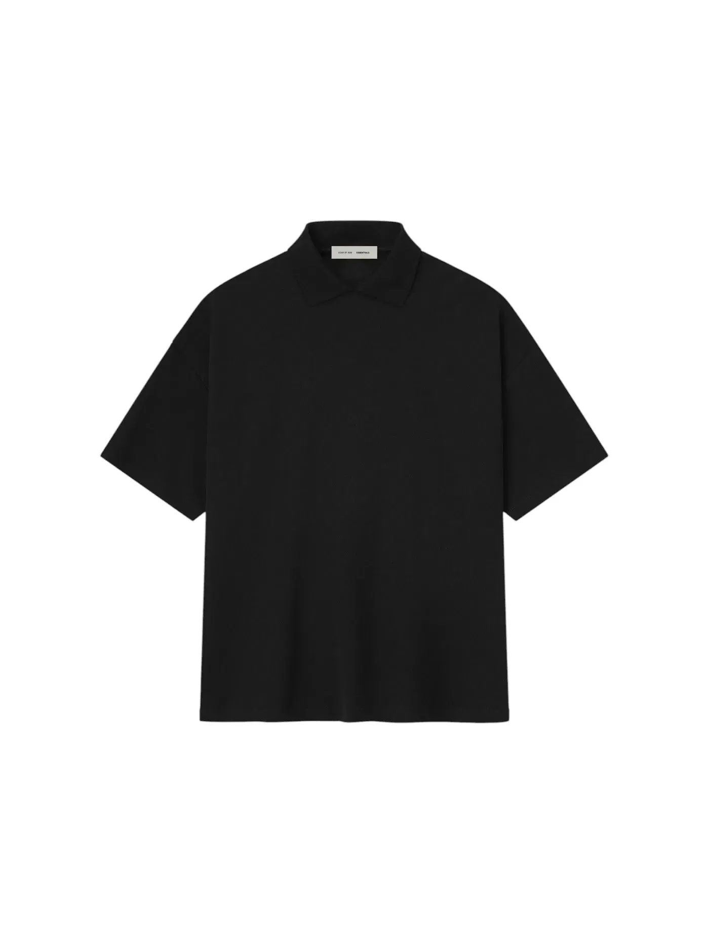 Мужская футболка с длинным рукавом Fear of God Essentials Pique 90's Polo Sleeve Tee — изображение 1 из 1, черный