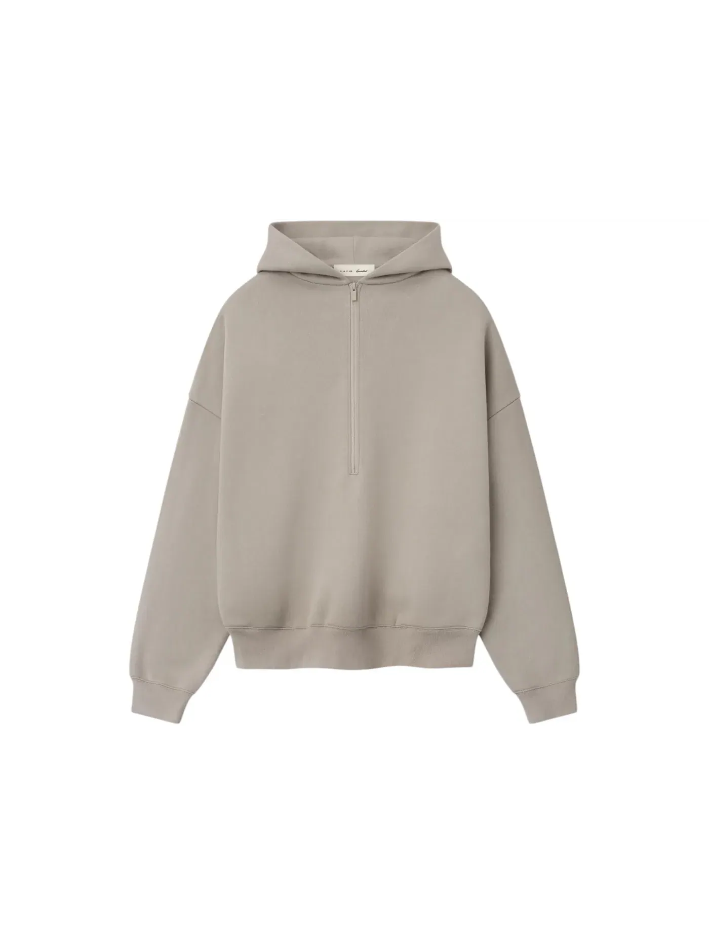 Мужской полузамок худи Fear of God Essentials Property Lounge Half Zip Hoodie — изображение 1 из 2, серый