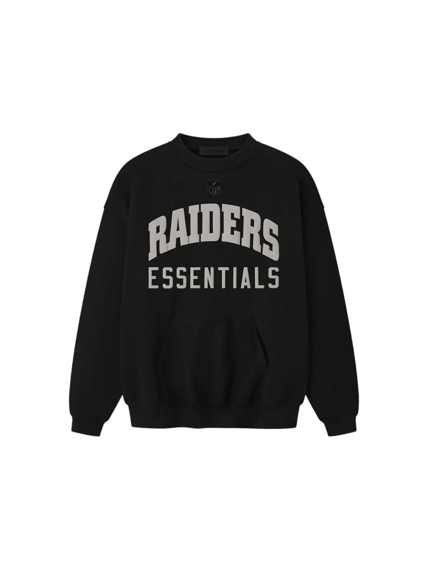 Мужской свитшот с принтом Raiders Fear of God Essentials Crewneck — изображение 1 из 2, черный
