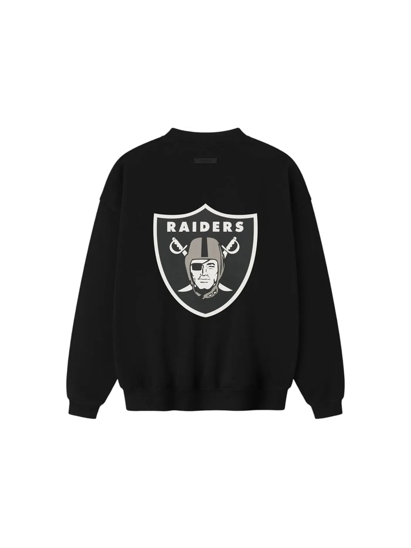 Мужской свитшот с принтом Raiders Fear of God Essentials Crewneck — изображение 2 из 2, черный