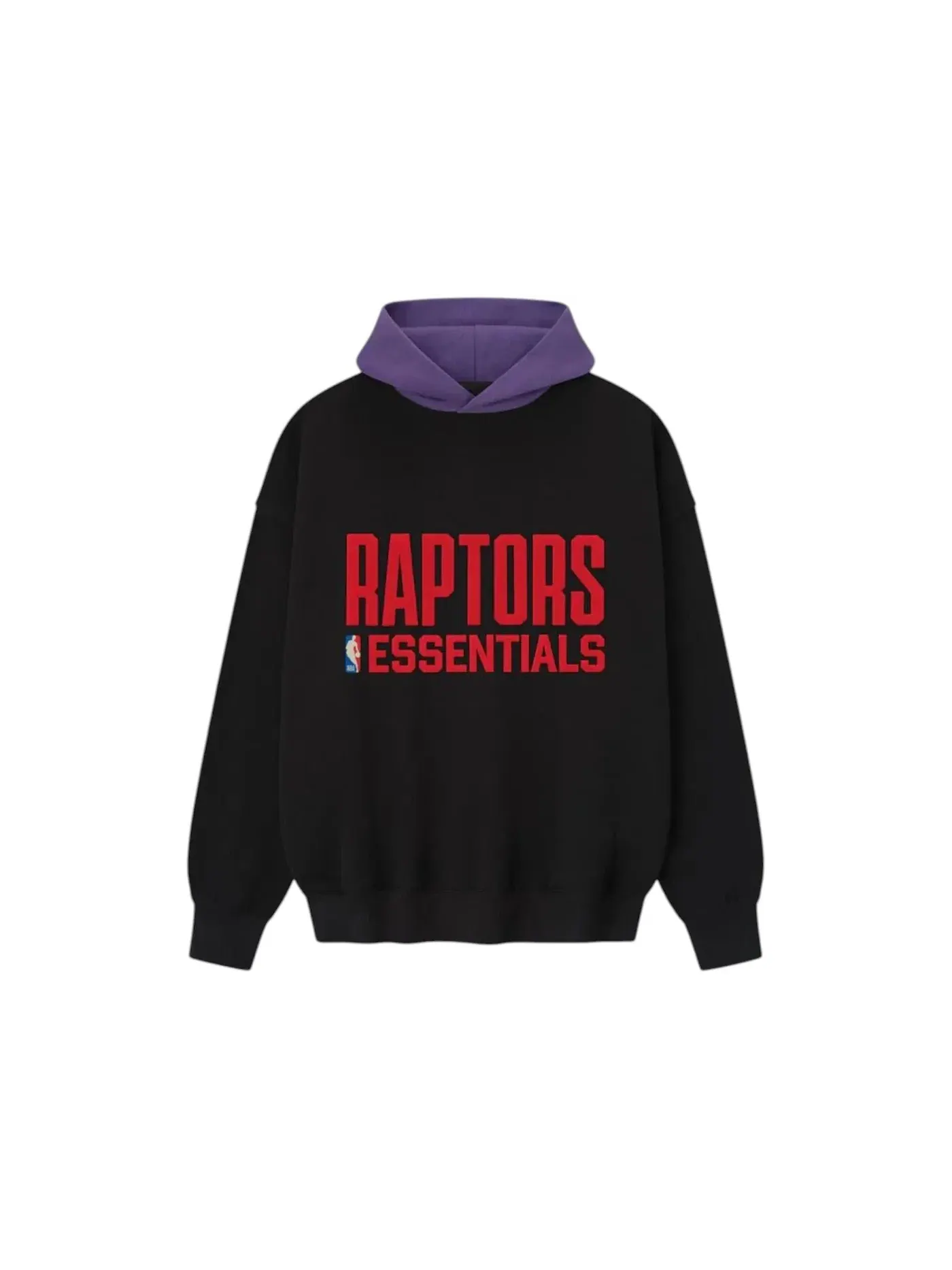 Мужская худи с длинным рукавом Fear of God Essentials Raptors Sport Hoodie — изображение 1 из 2, черный/фиолетовый