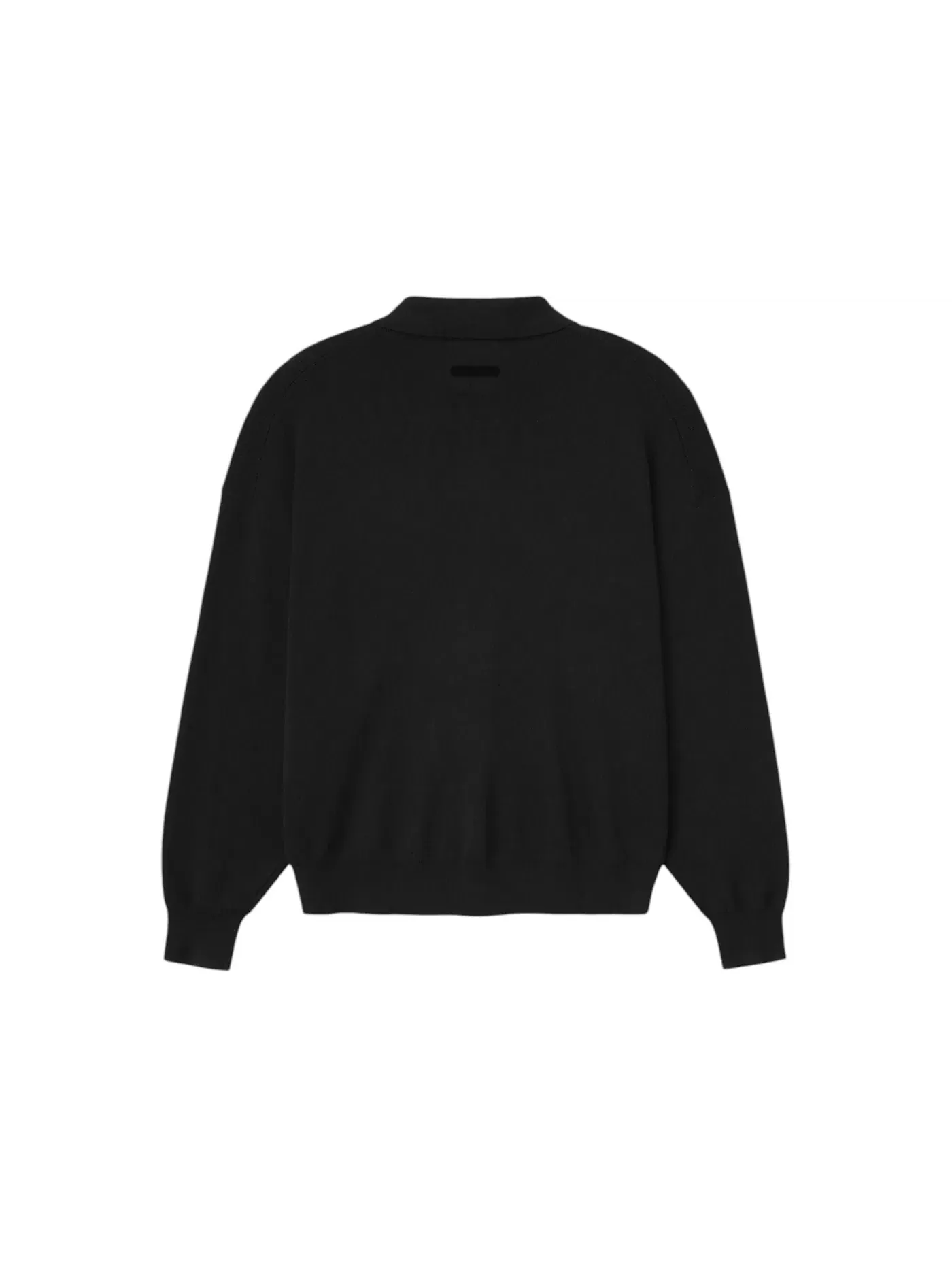 Мужское поло из трикотажа Essentials Signature 90's Knit Polo Fear of God — изображение 2 из 2, винтажный черный